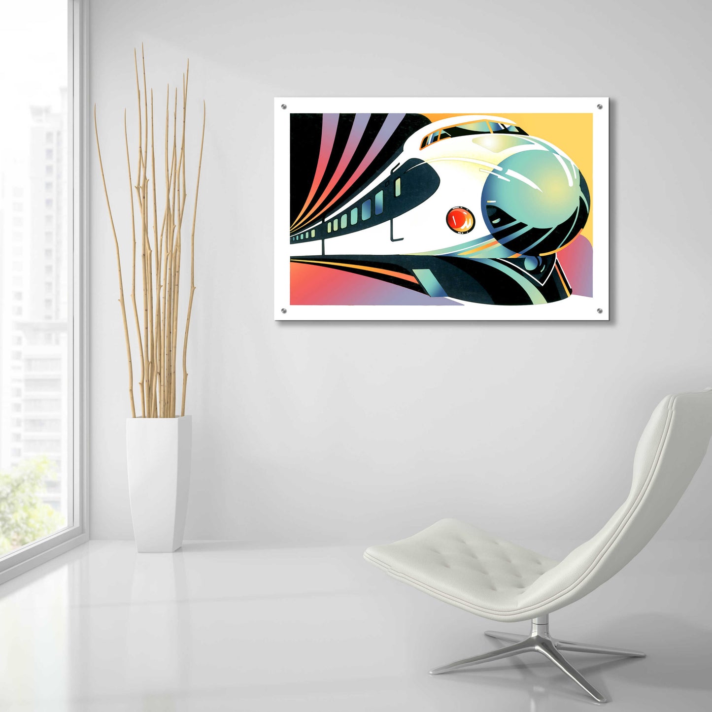 Epic Art 'Japanese High Speed Train' by David Chestnutt, Acrylic Glass Wall Art,36x24