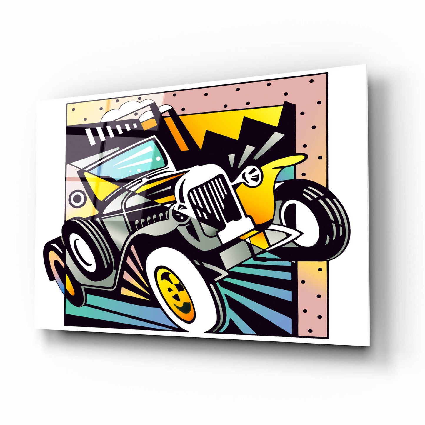 Epic Art 'Old Auto' by David Chestnutt, Acrylic Glass Wall Art,16x12