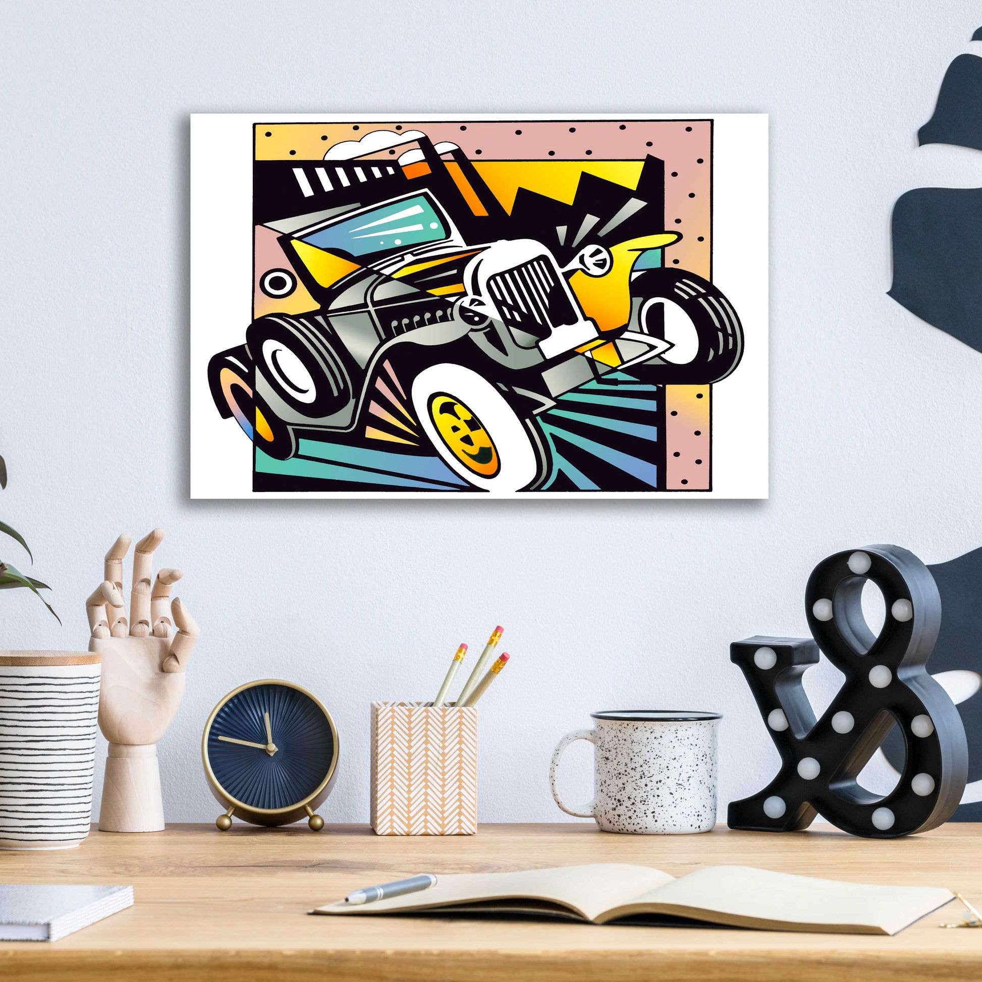 Epic Art 'Old Auto' by David Chestnutt, Acrylic Glass Wall Art,16x12