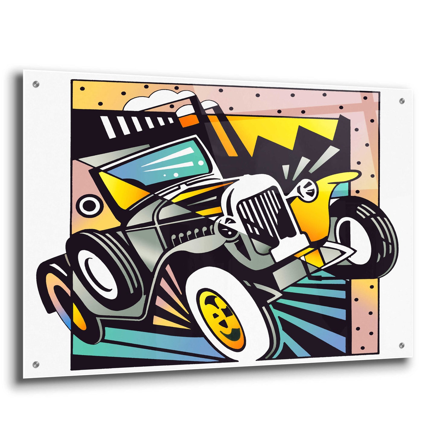 Epic Art 'Old Auto' by David Chestnutt, Acrylic Glass Wall Art,36x24