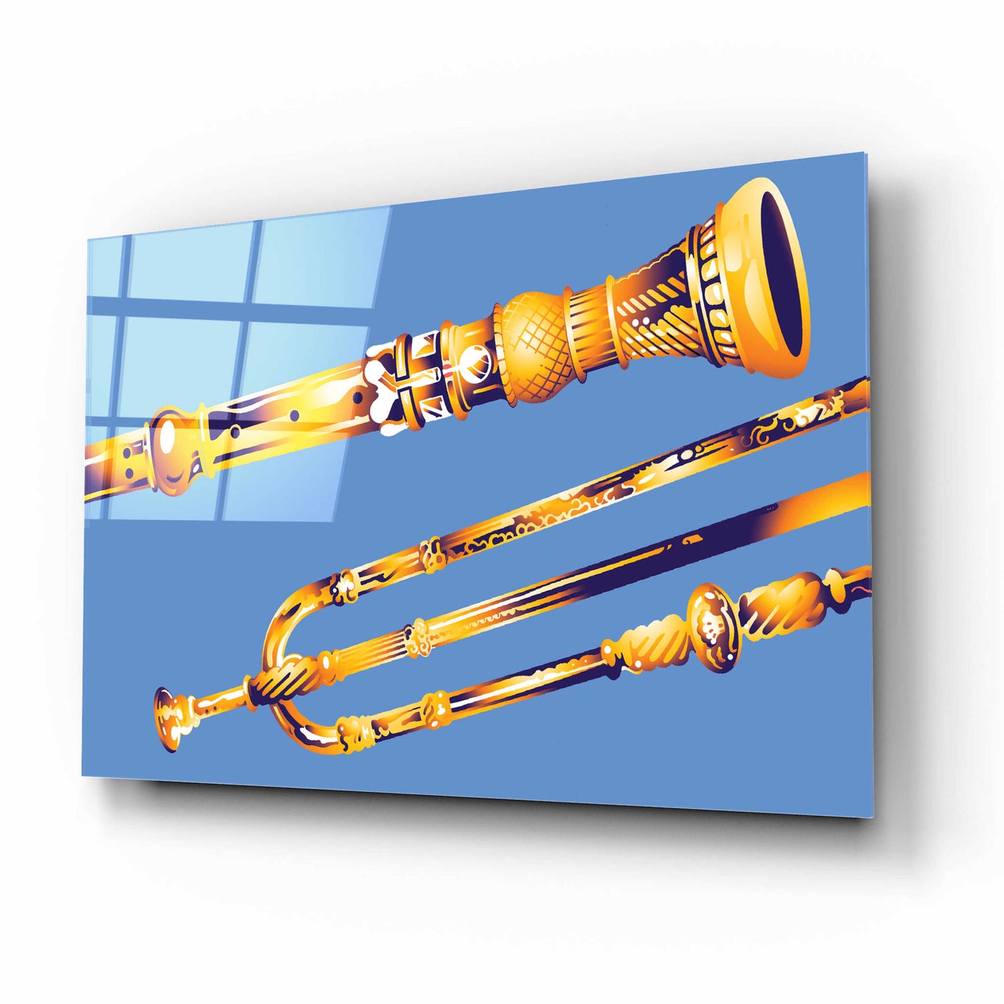 Epic Art 'Old Instruments' by David Chestnutt, Acrylic Glass Wall Art,16x12