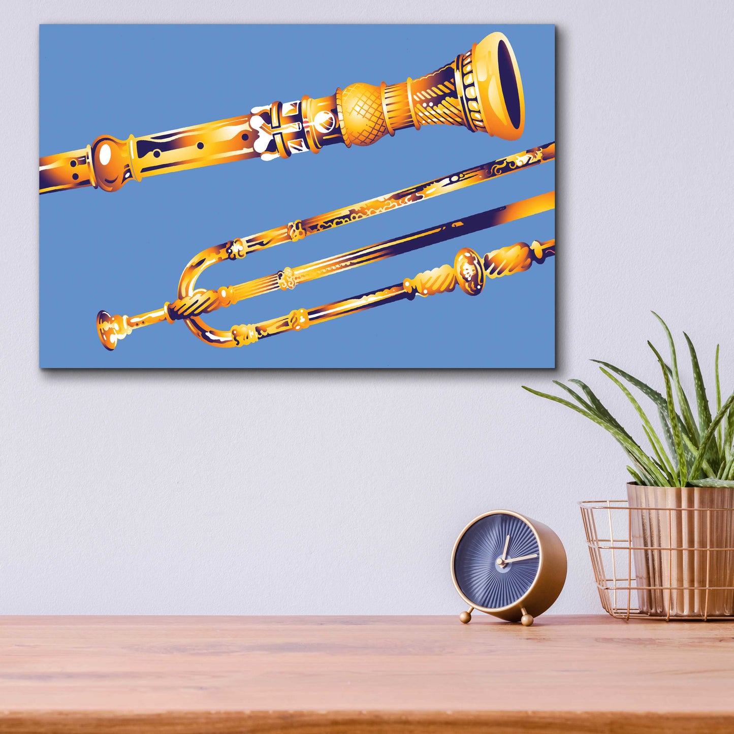 Epic Art 'Old Instruments' by David Chestnutt, Acrylic Glass Wall Art,16x12