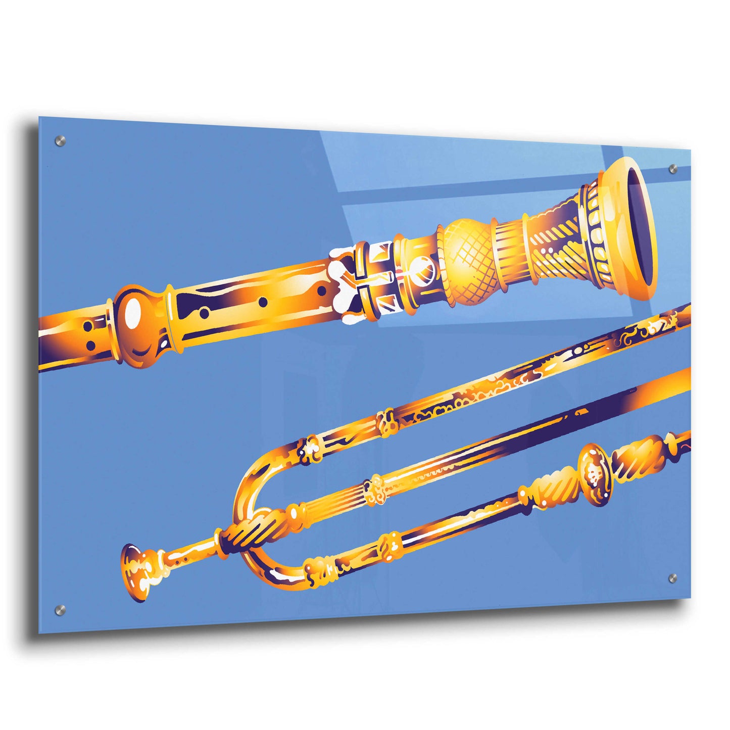 Epic Art 'Old Instruments' by David Chestnutt, Acrylic Glass Wall Art,36x24