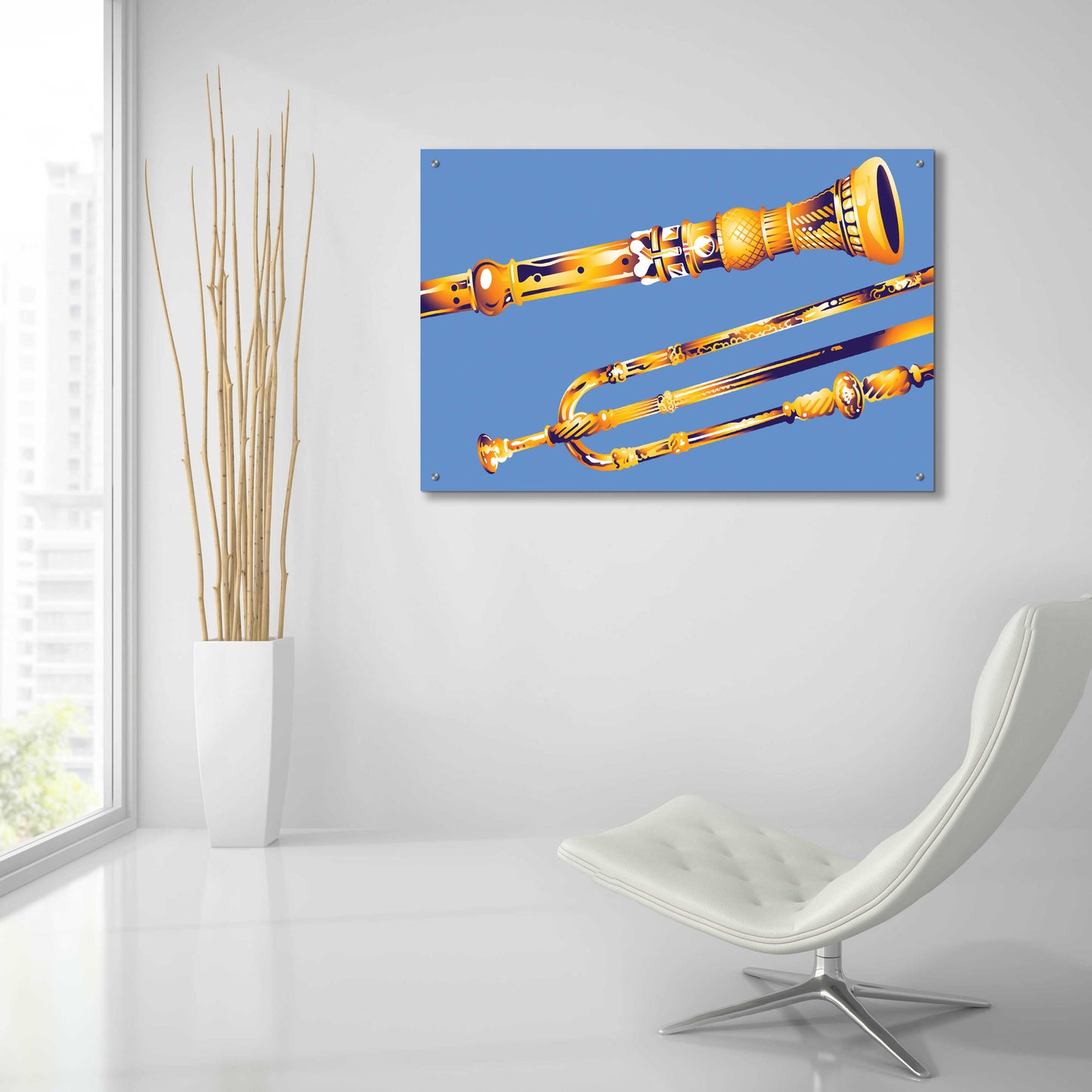 Epic Art 'Old Instruments' by David Chestnutt, Acrylic Glass Wall Art,36x24