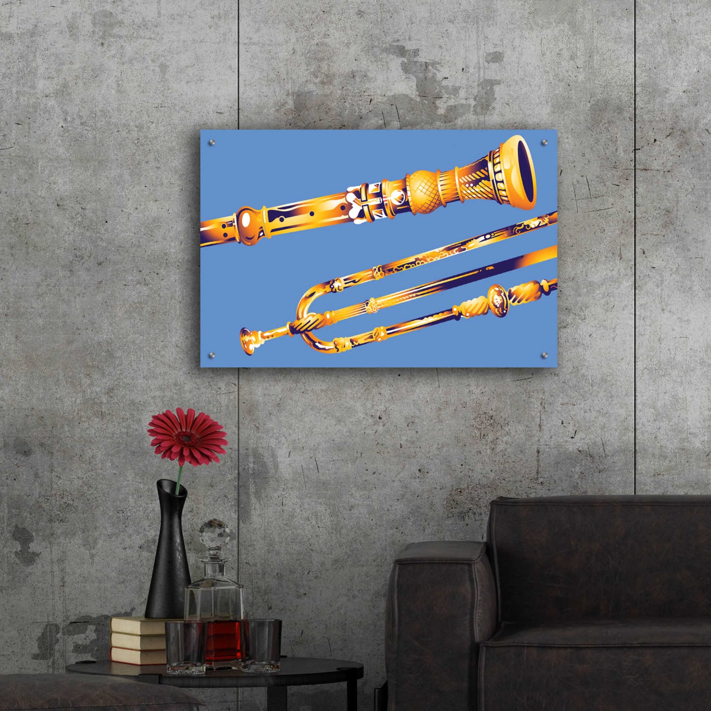 Epic Art 'Old Instruments' by David Chestnutt, Acrylic Glass Wall Art,36x24