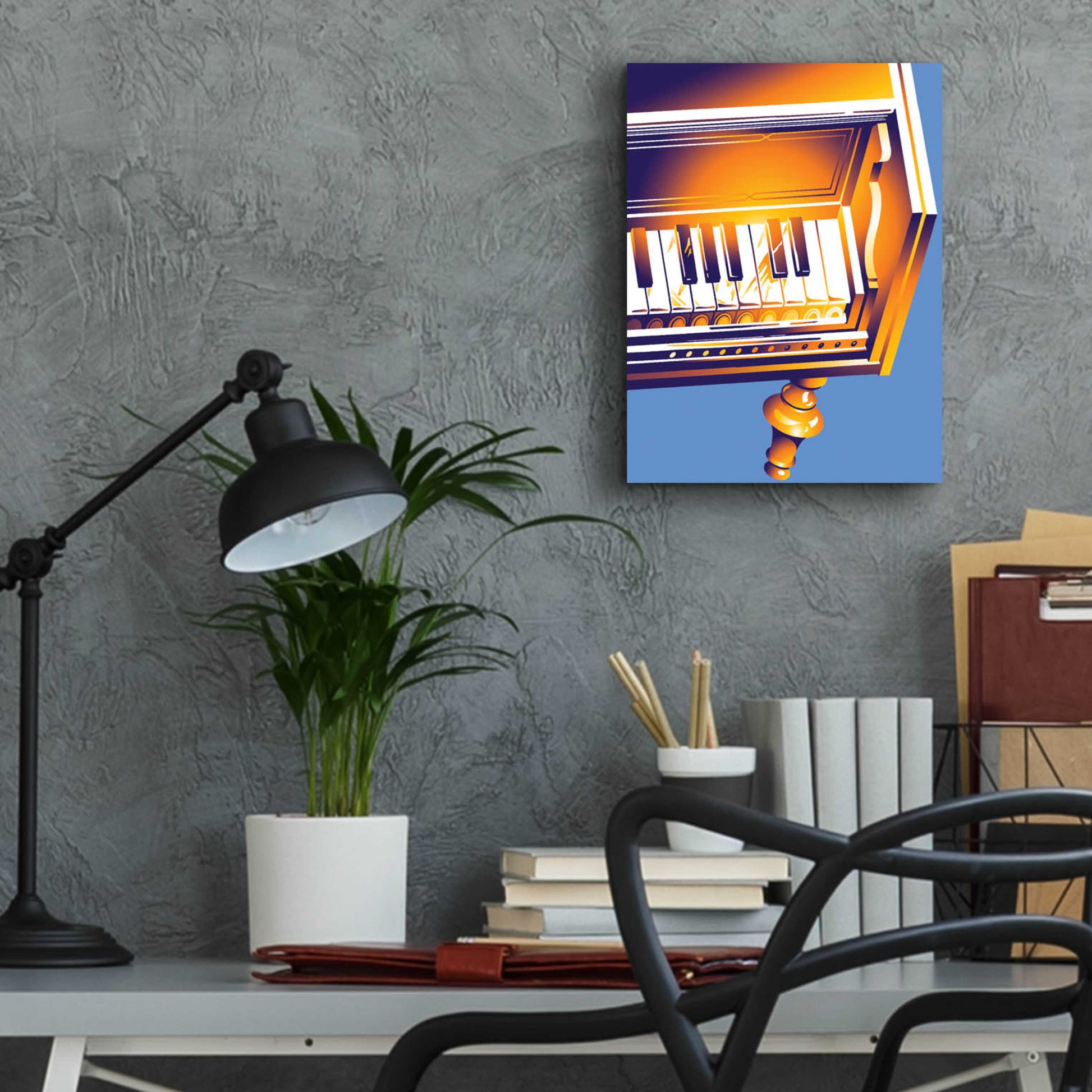 Epic Art 'Old Piano' by David Chestnutt, Acrylic Glass Wall Art,12x16