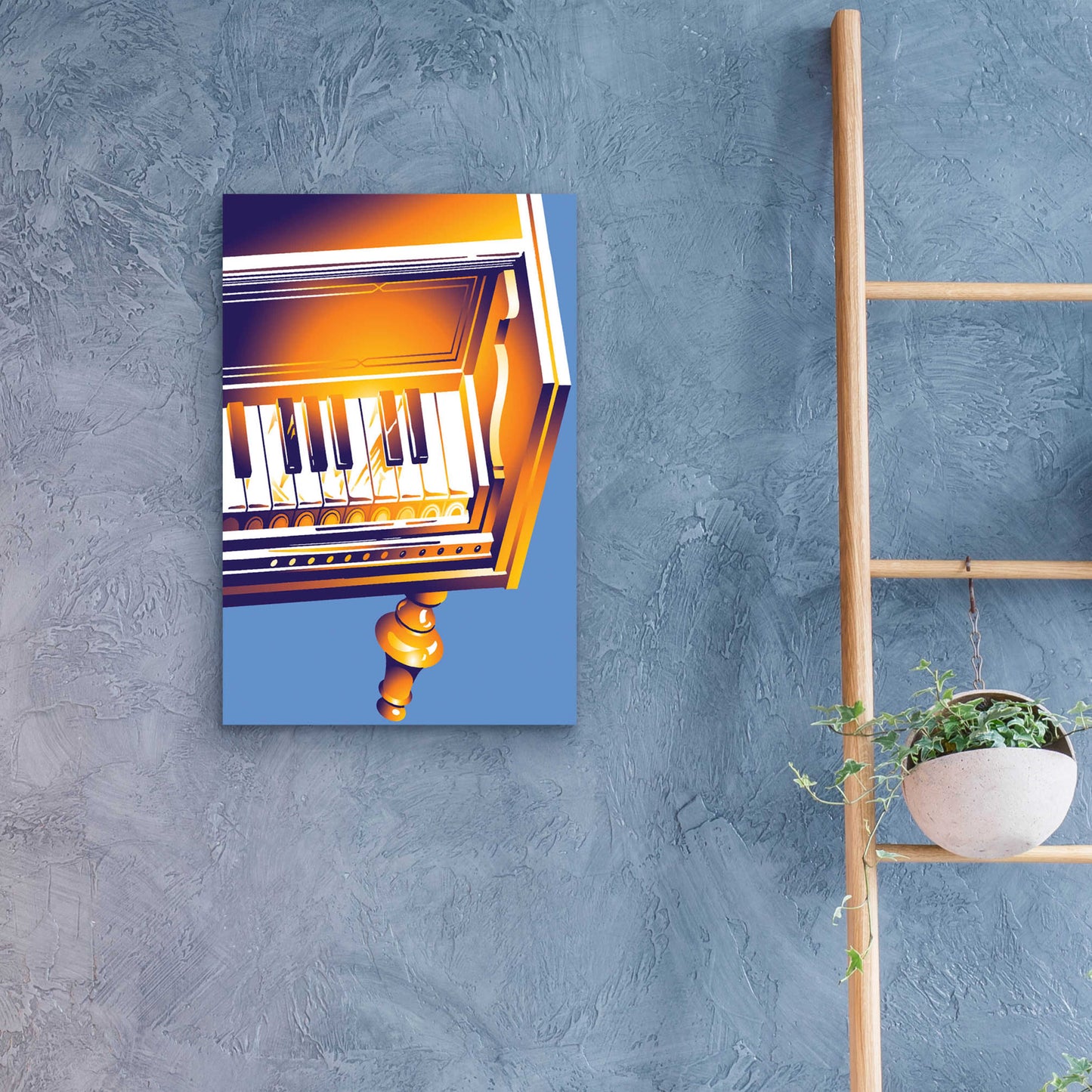 Epic Art 'Old Piano' by David Chestnutt, Acrylic Glass Wall Art,16x24