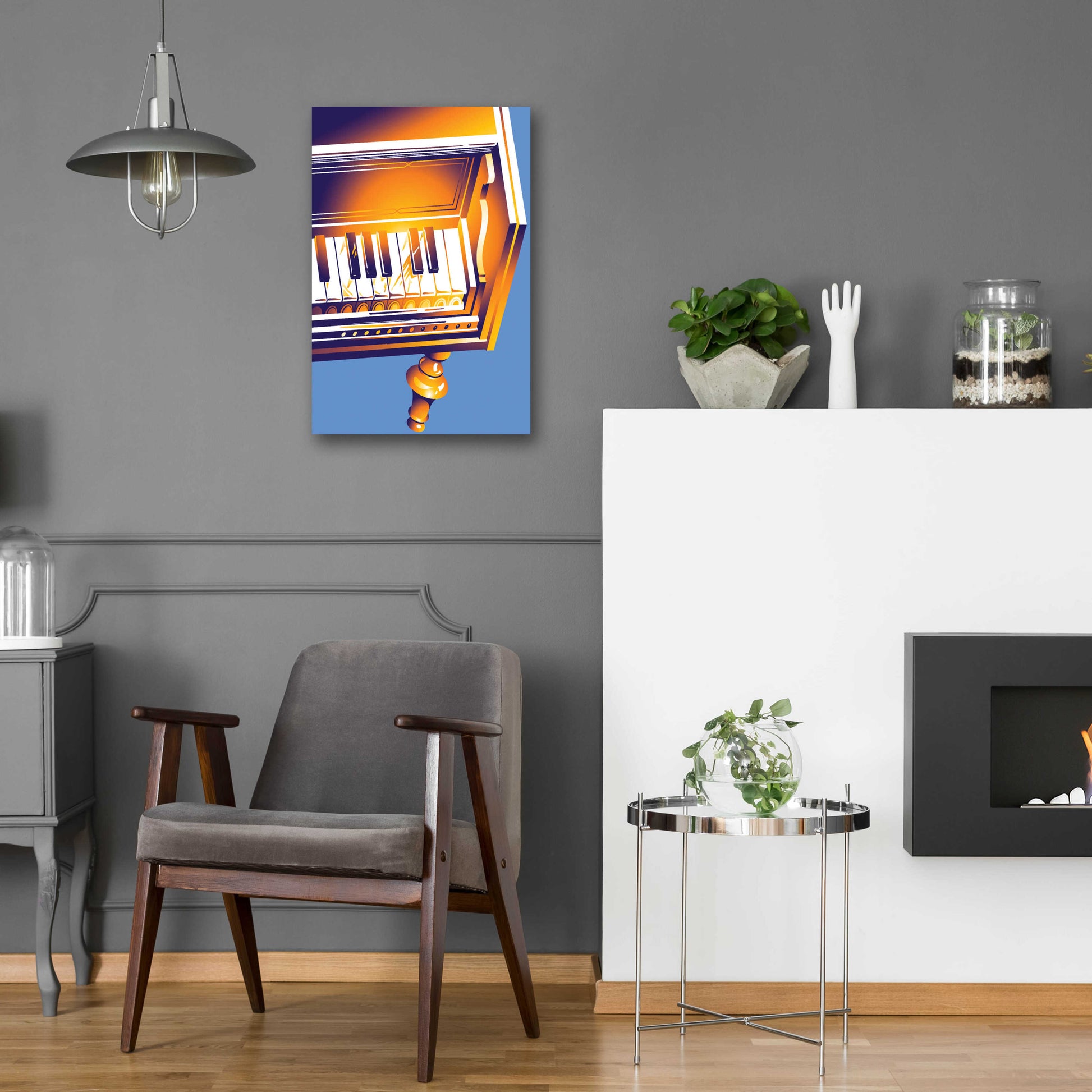 Epic Art 'Old Piano' by David Chestnutt, Acrylic Glass Wall Art,16x24