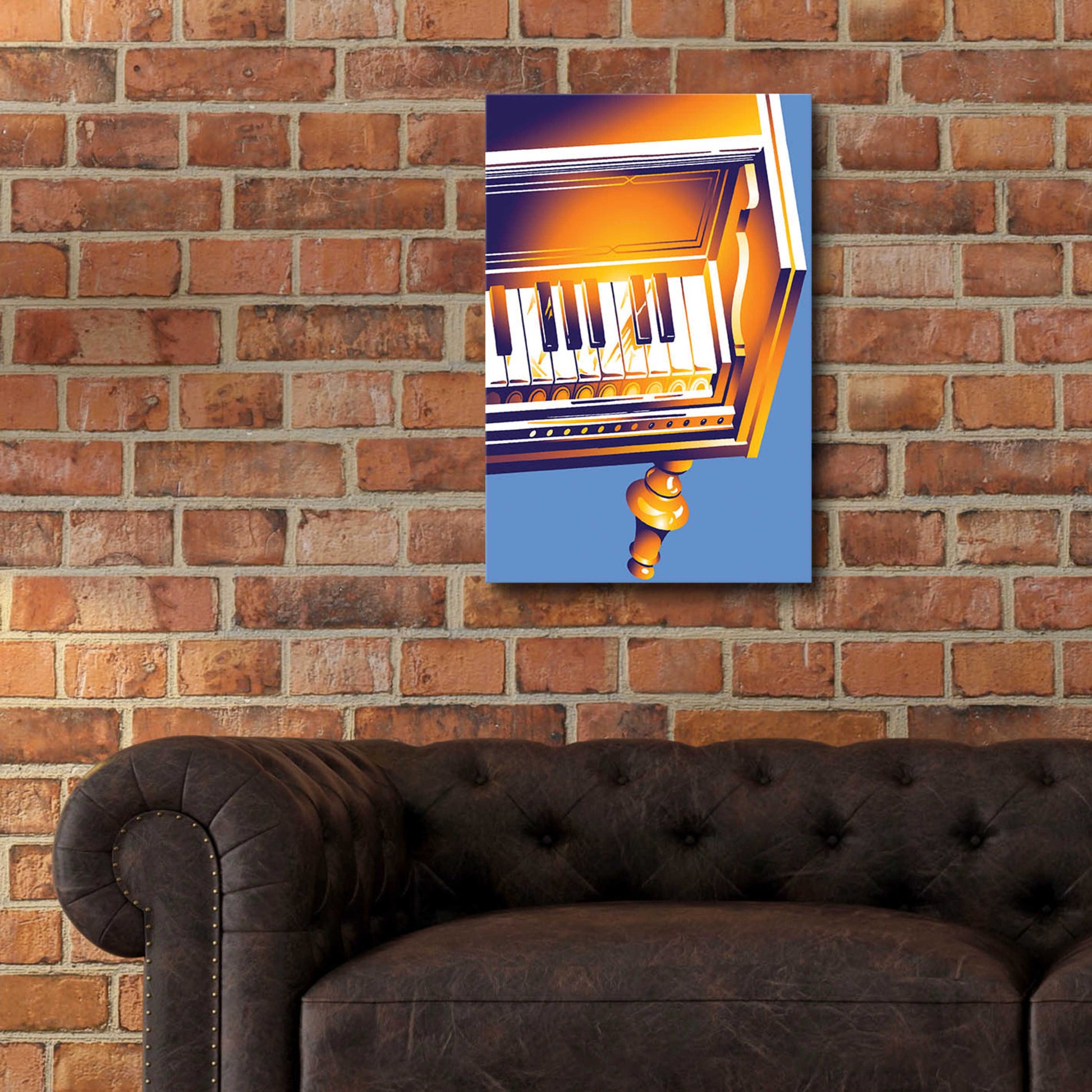 Epic Art 'Old Piano' by David Chestnutt, Acrylic Glass Wall Art,16x24