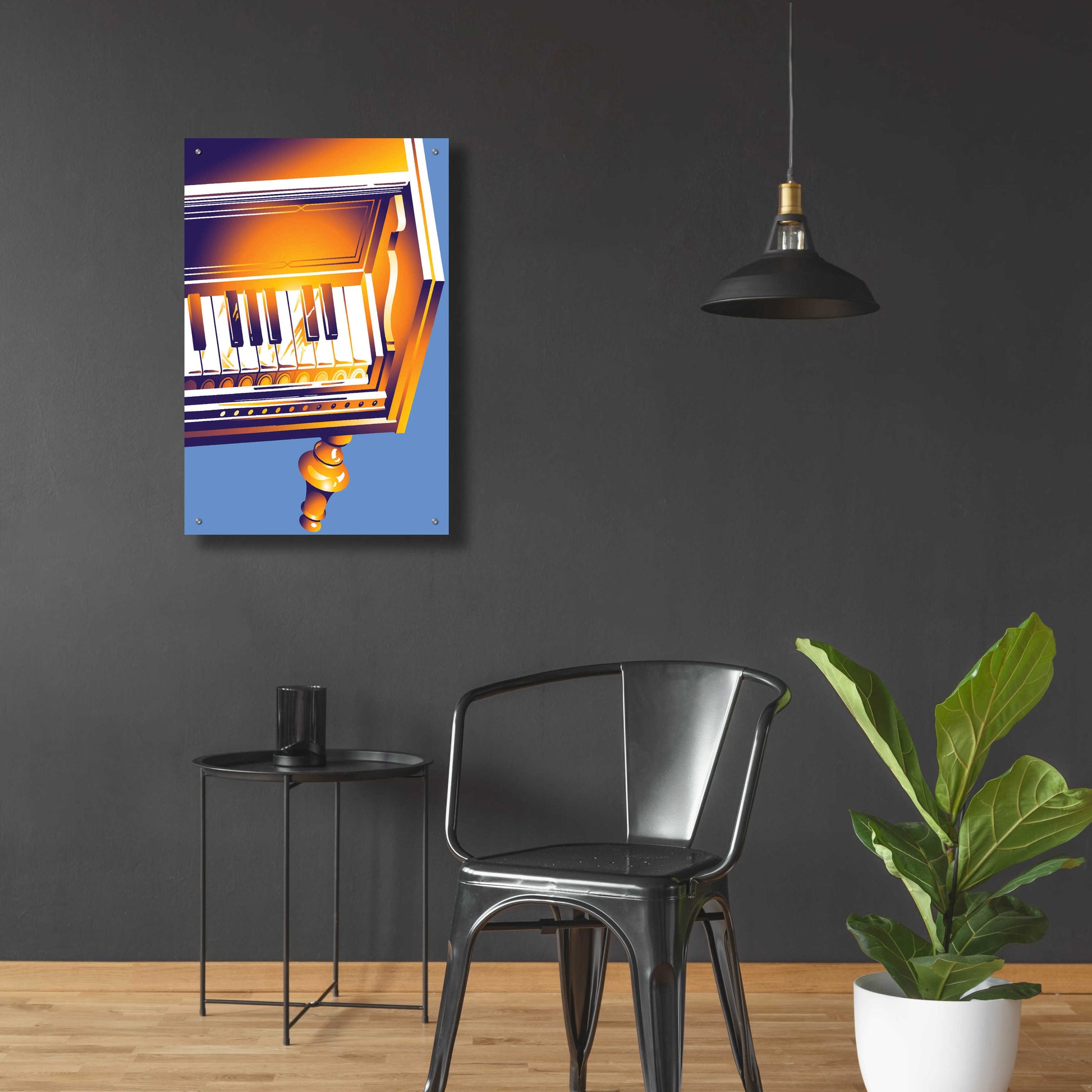 Epic Art 'Old Piano' by David Chestnutt, Acrylic Glass Wall Art,24x36