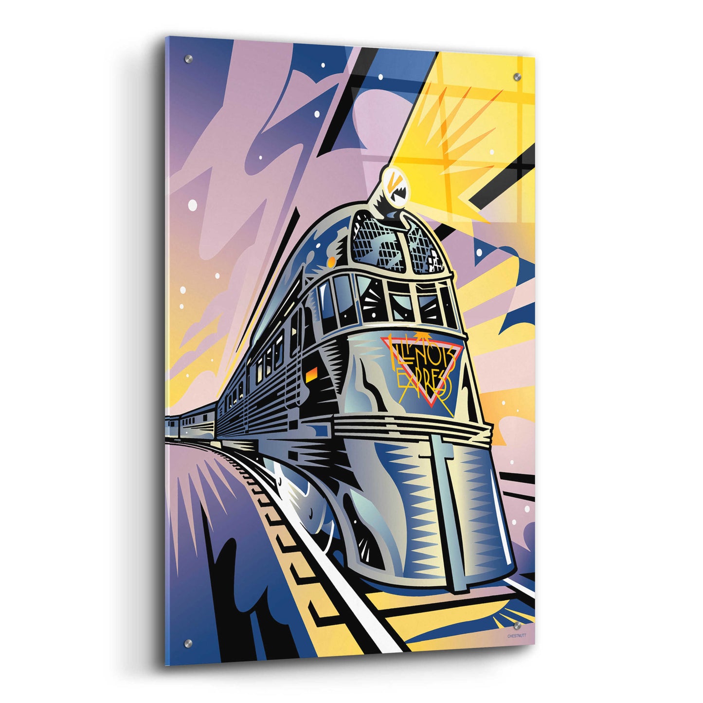 Epic Art 'Pioneer Zephyr' by David Chestnutt, Acrylic Glass Wall Art,24x36