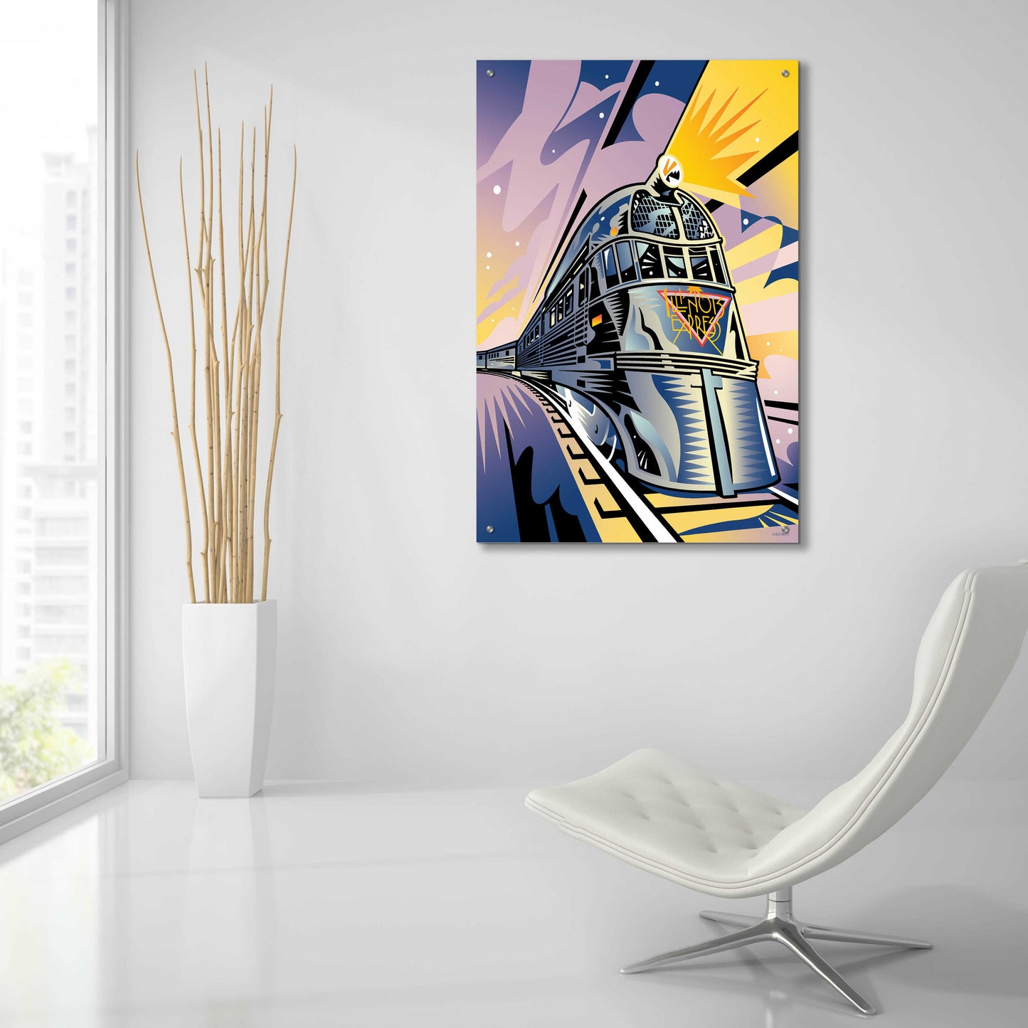 Epic Art 'Pioneer Zephyr' by David Chestnutt, Acrylic Glass Wall Art,24x36