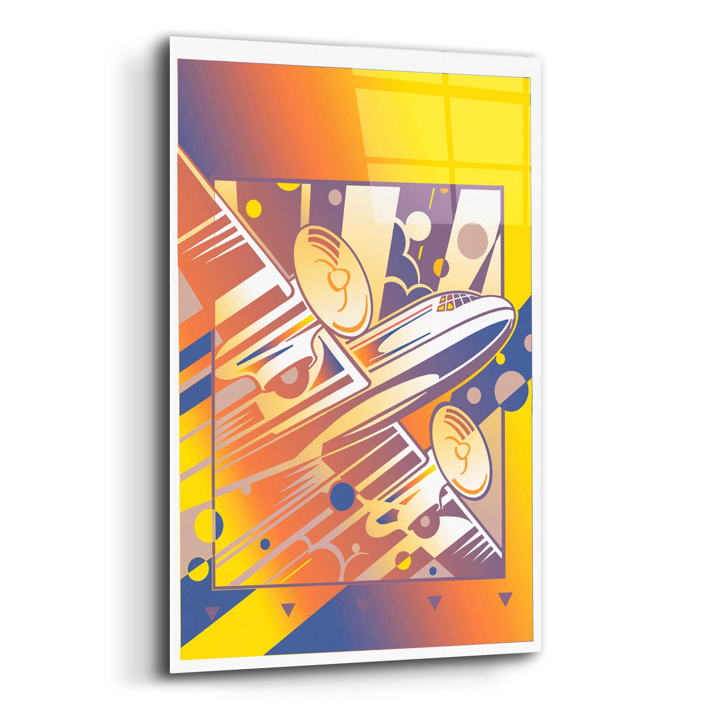 Epic Art 'Taking Off Yellow' by David Chestnutt, Acrylic Glass Wall Art,12x16