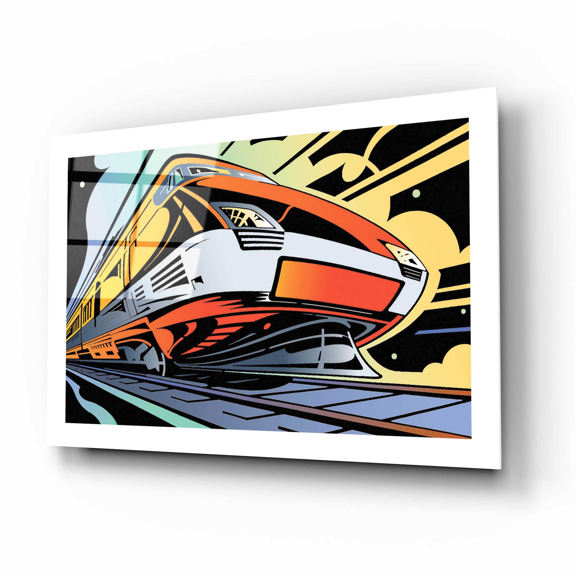 Epic Art 'Train-High Speed' by David Chestnutt, Acrylic Glass Wall Art,16x12