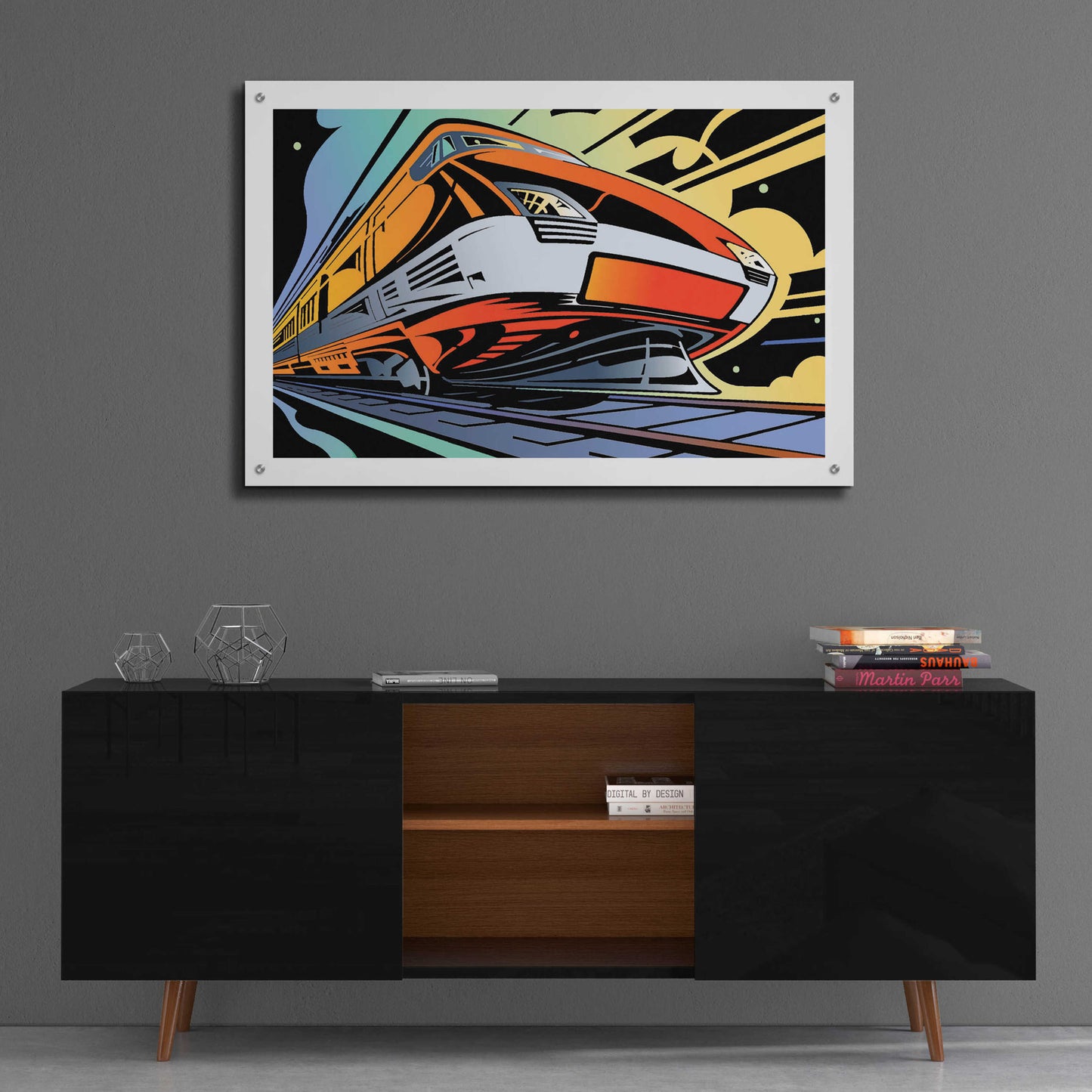 Epic Art 'Train-High Speed' by David Chestnutt, Acrylic Glass Wall Art,36x24