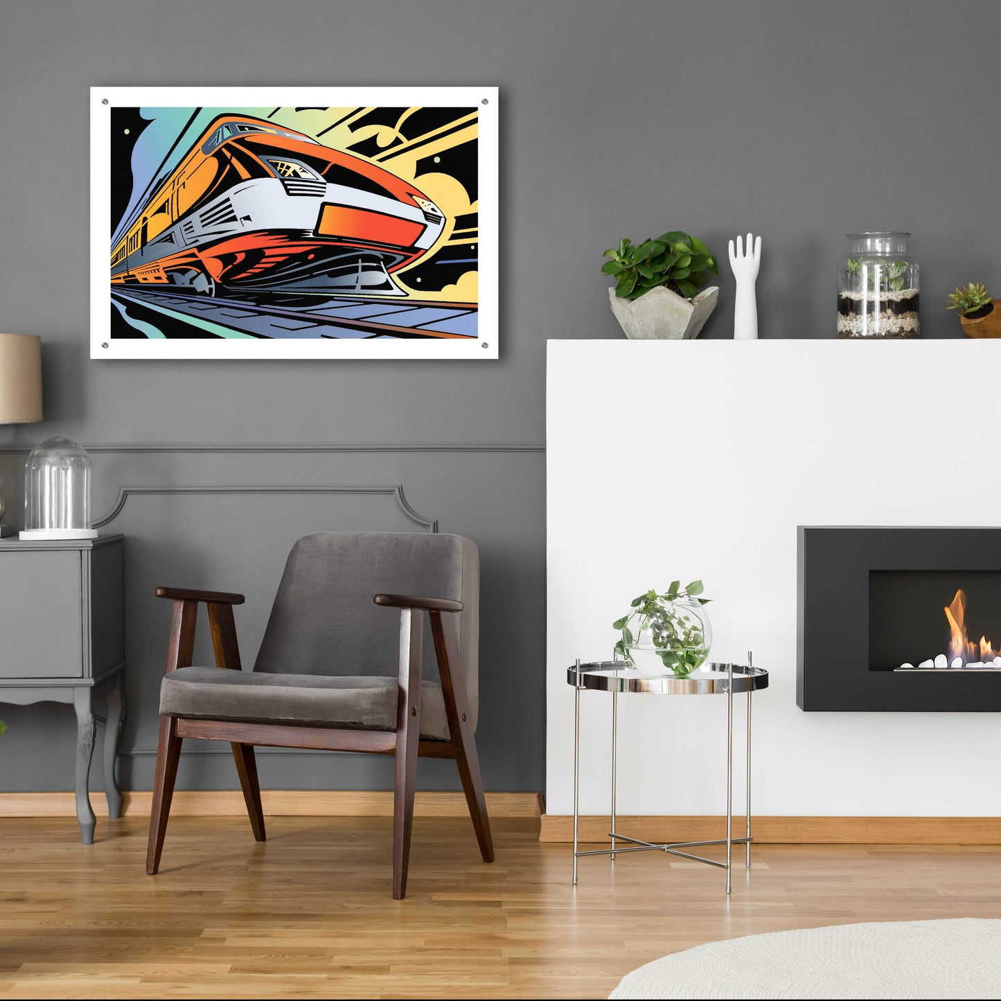 Epic Art 'Train-High Speed' by David Chestnutt, Acrylic Glass Wall Art,36x24