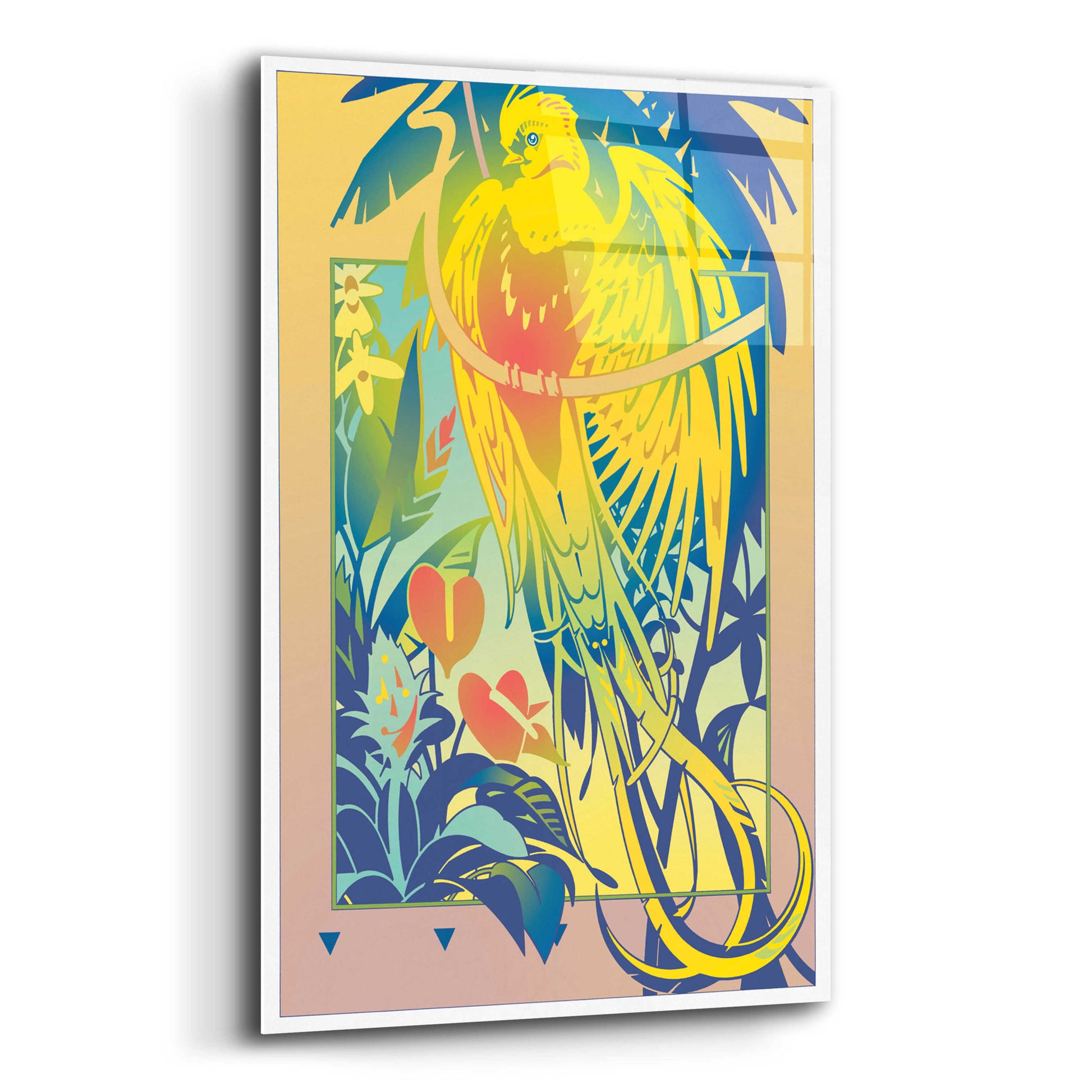 Epic Art 'Tropical Garden' by David Chestnutt, Acrylic Glass Wall Art,12x16