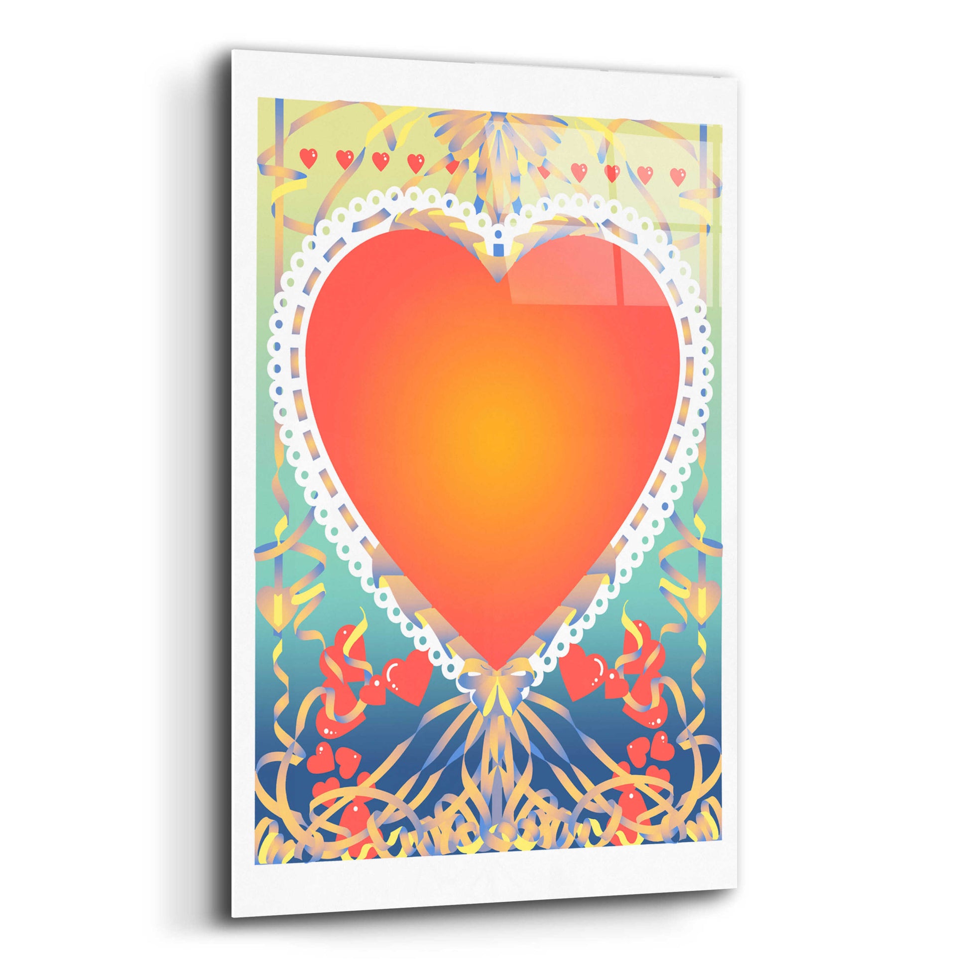 Epic Art 'Valentine Heart' by David Chestnutt, Acrylic Glass Wall Art,12x16