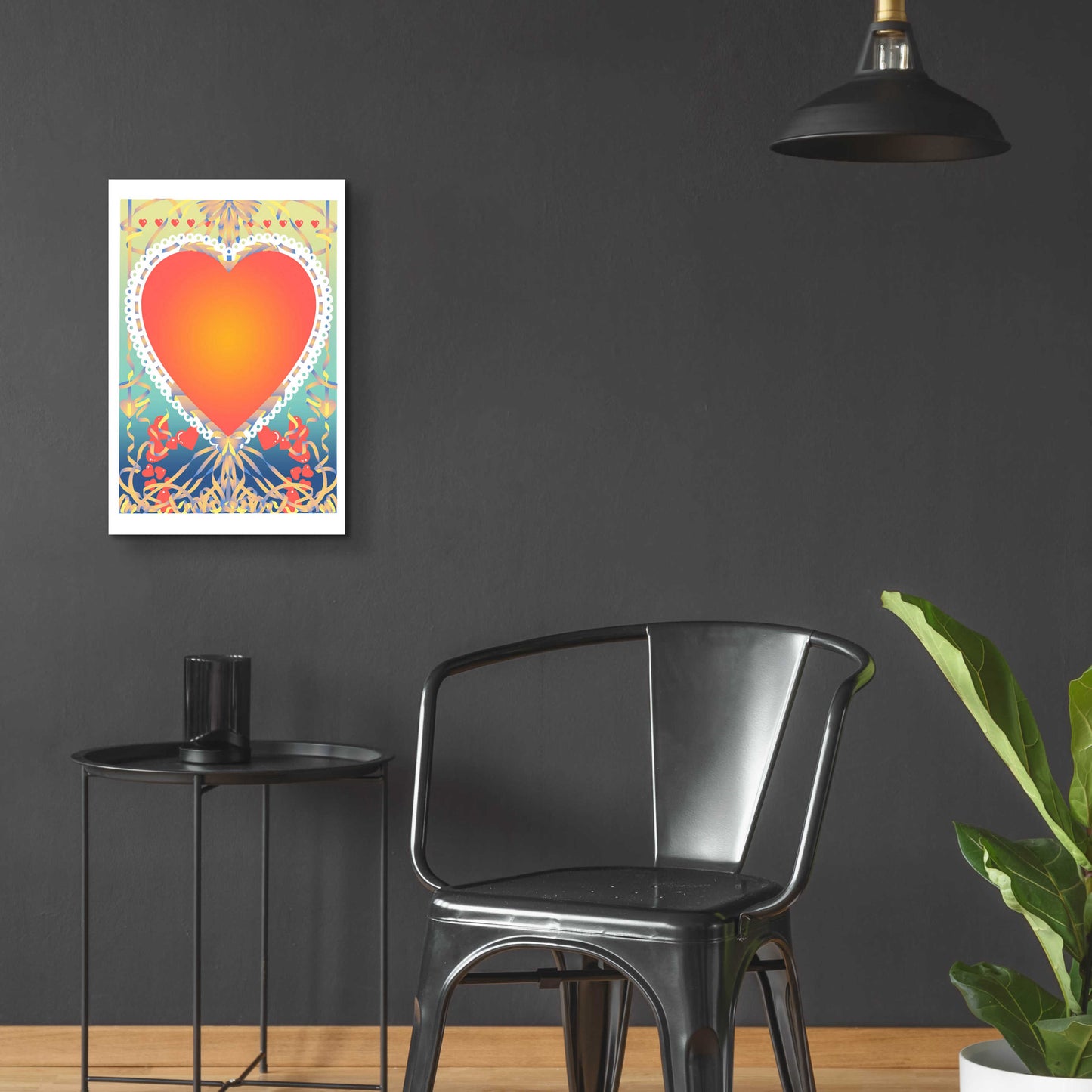 Epic Art 'Valentine Heart' by David Chestnutt, Acrylic Glass Wall Art,16x24