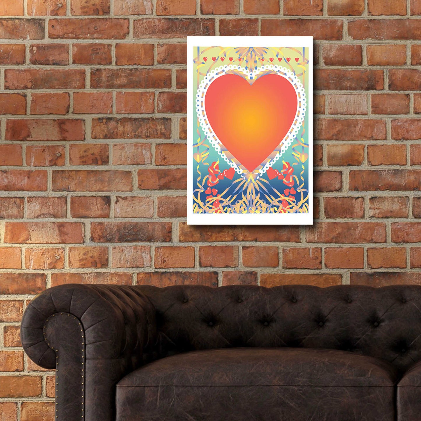 Epic Art 'Valentine Heart' by David Chestnutt, Acrylic Glass Wall Art,16x24