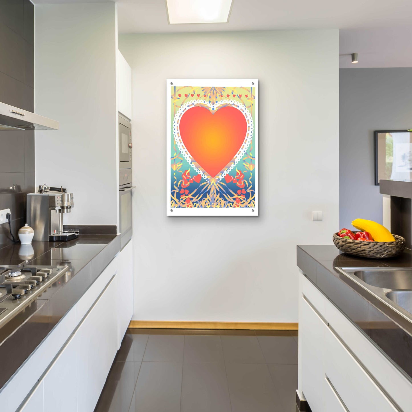 Epic Art 'Valentine Heart' by David Chestnutt, Acrylic Glass Wall Art,24x36