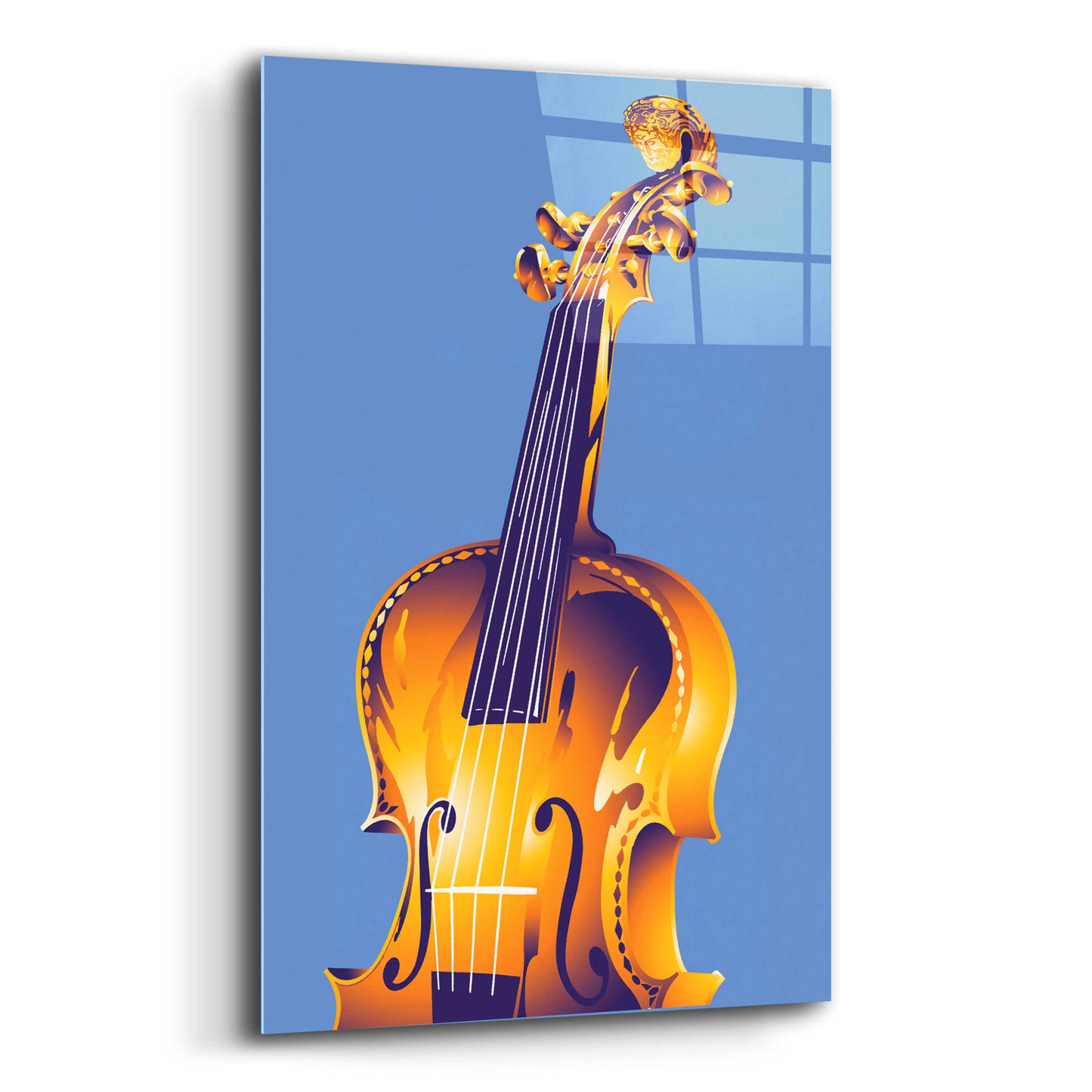 Epic Art 'Violin' by David Chestnutt, Acrylic Glass Wall Art,12x16