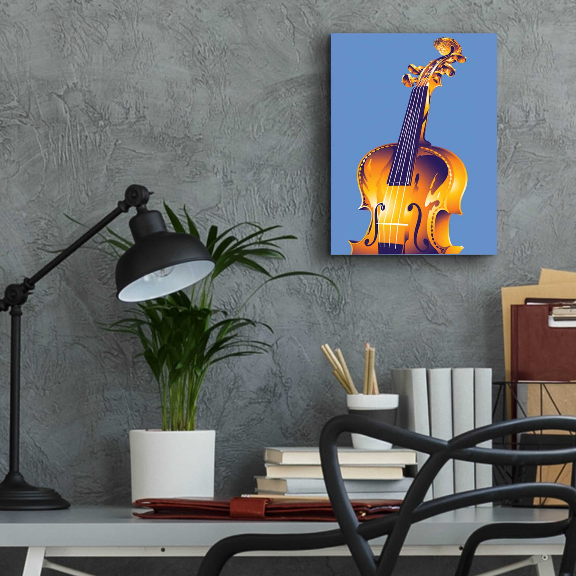 Epic Art 'Violin' by David Chestnutt, Acrylic Glass Wall Art,12x16