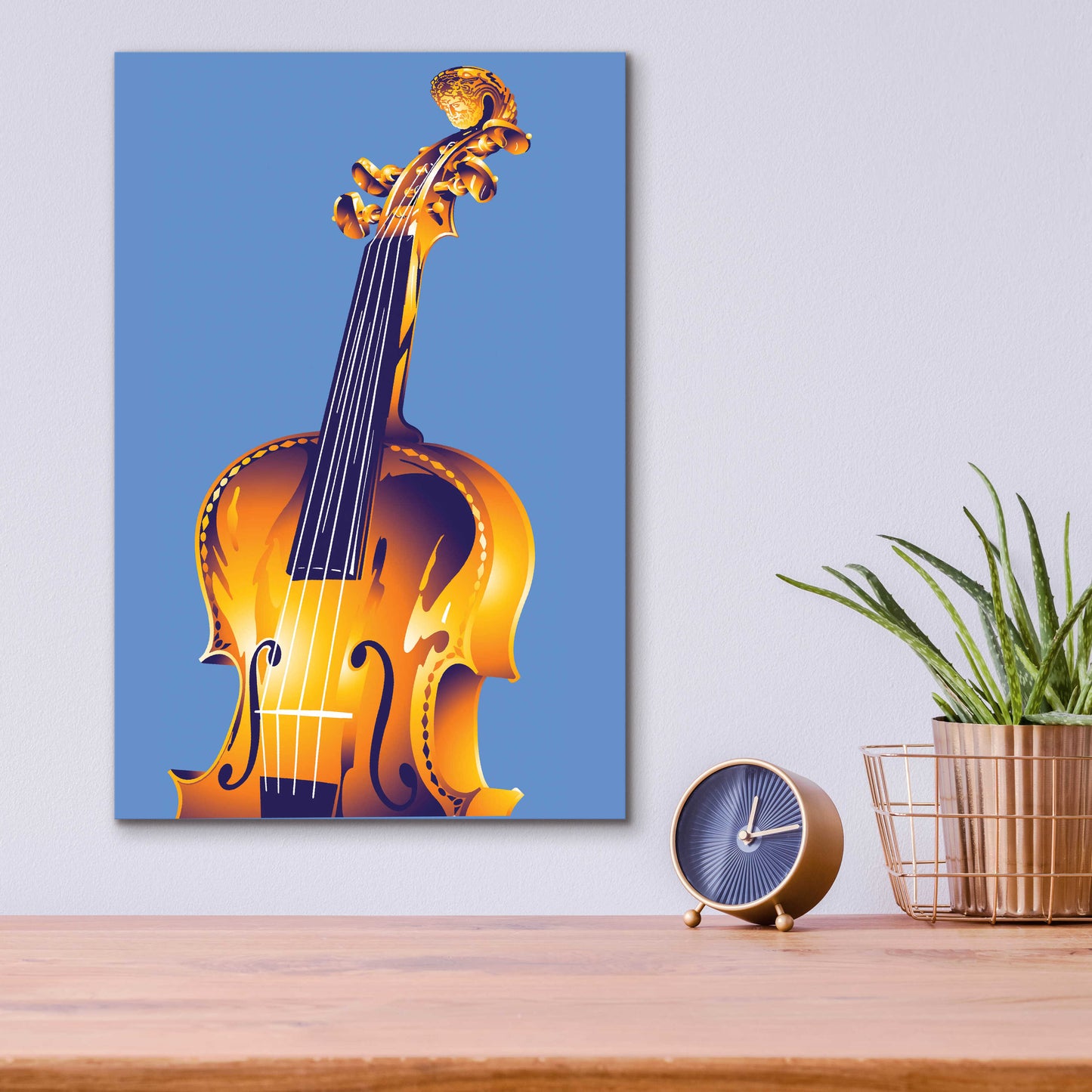 Epic Art 'Violin' by David Chestnutt, Acrylic Glass Wall Art,12x16