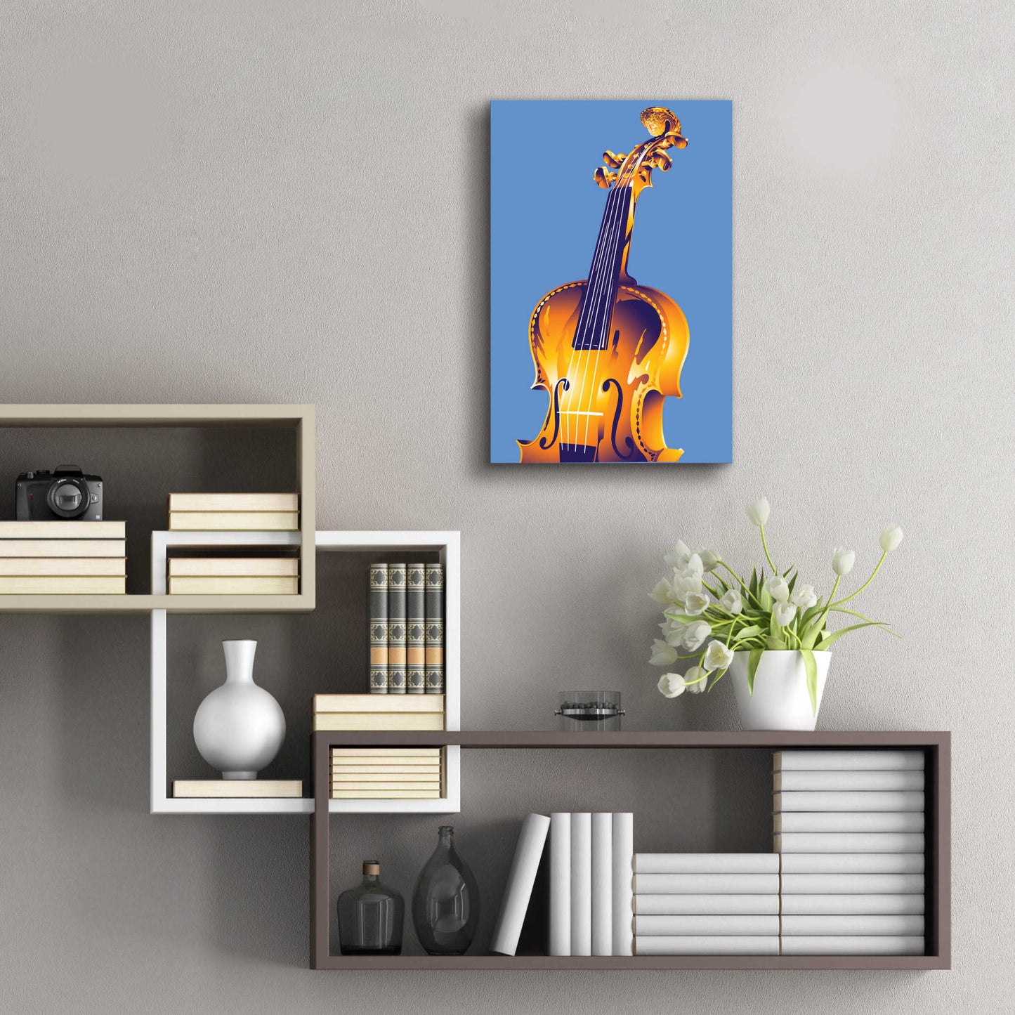 Epic Art 'Violin' by David Chestnutt, Acrylic Glass Wall Art,16x24