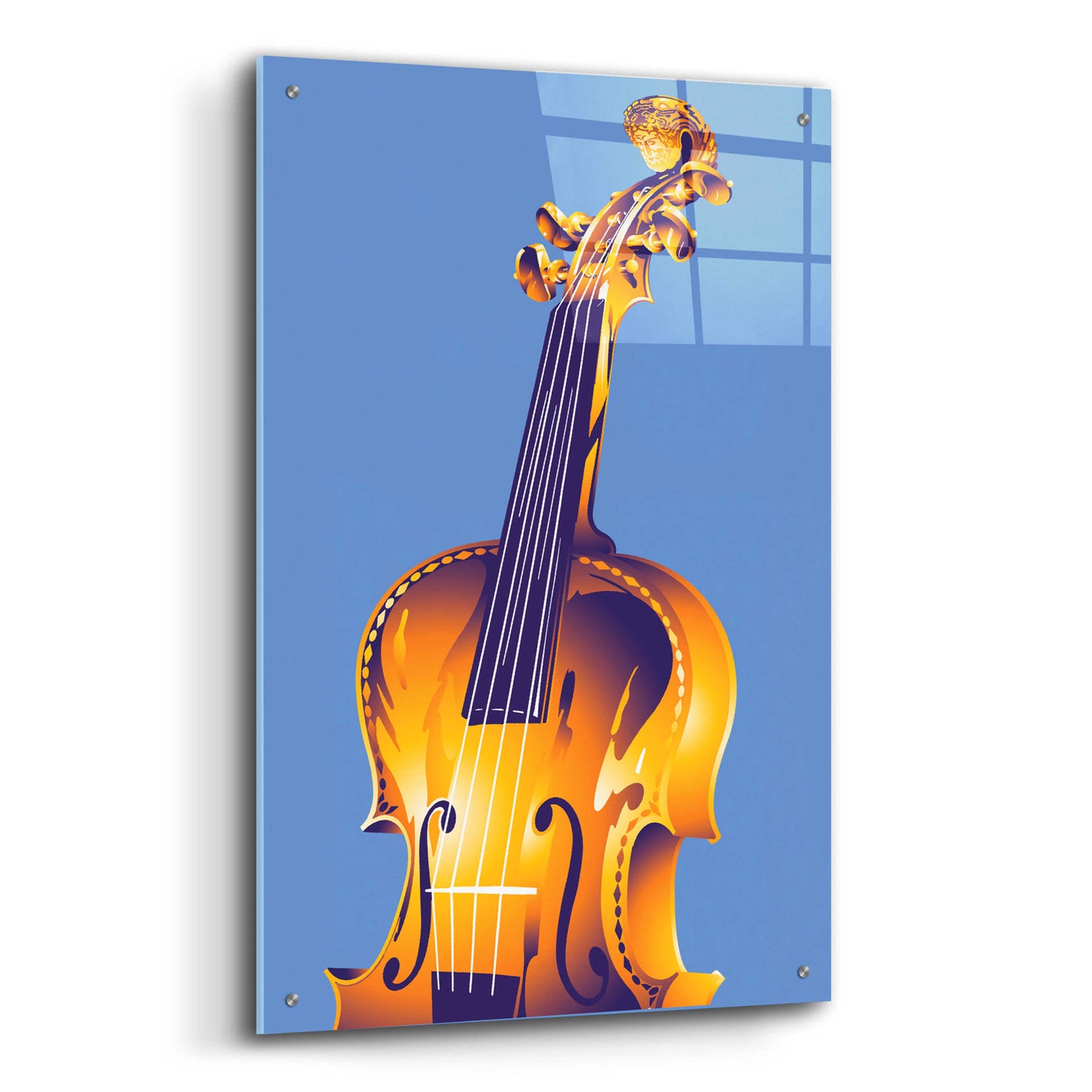 Epic Art 'Violin' by David Chestnutt, Acrylic Glass Wall Art,24x36