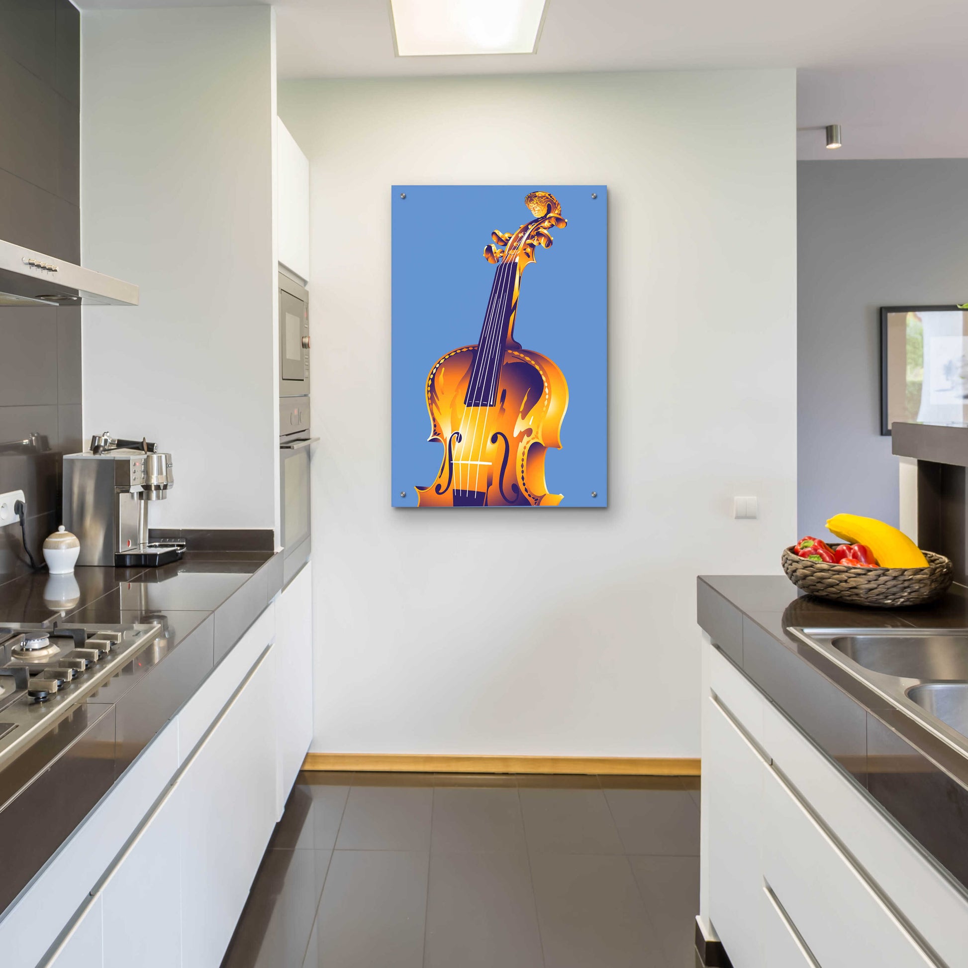 Epic Art 'Violin' by David Chestnutt, Acrylic Glass Wall Art,24x36