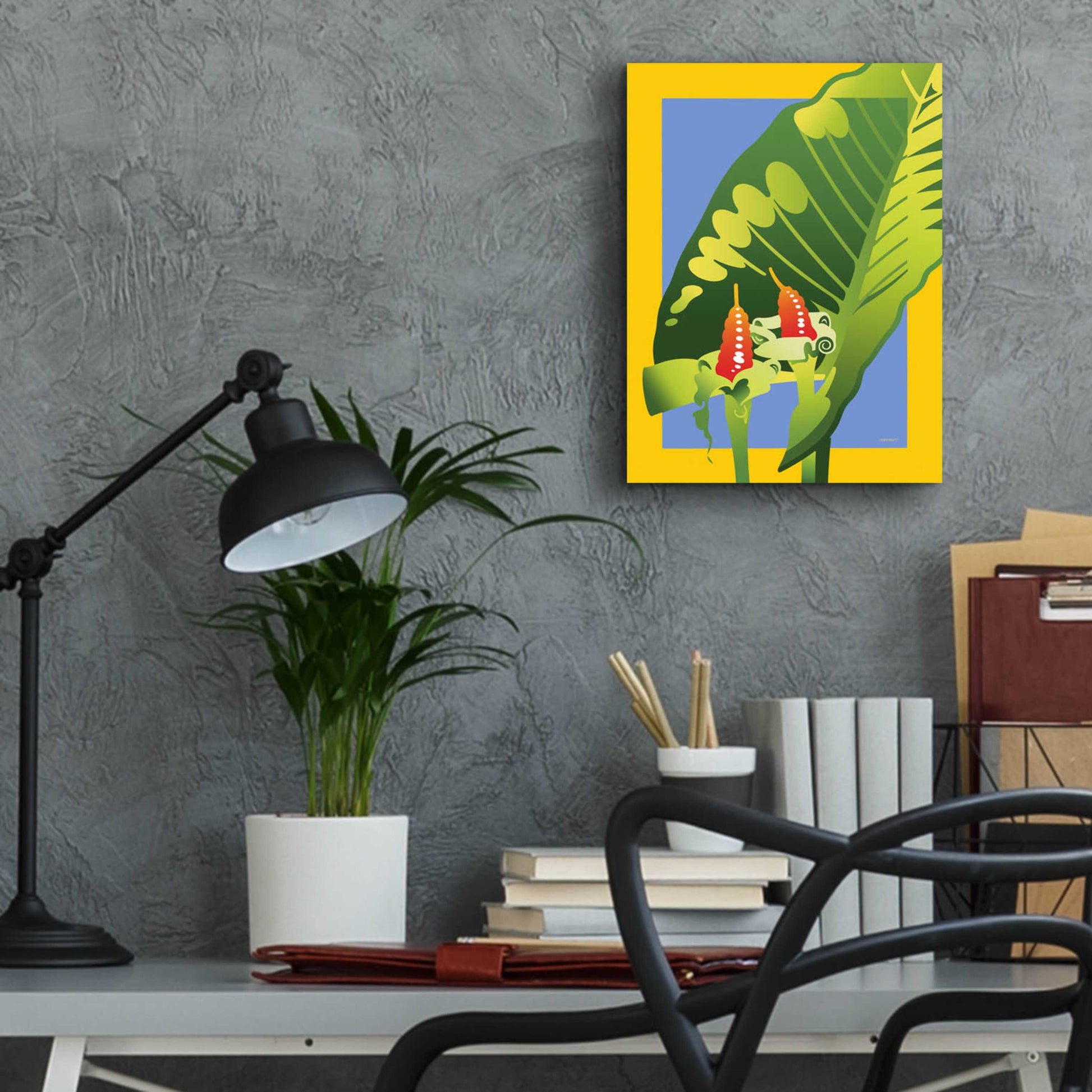 Epic Art 'Alocasia' by David Chestnutt, Acrylic Glass Wall Art,12x16