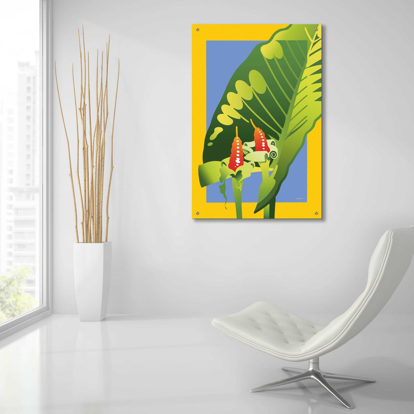 Epic Art 'Alocasia' by David Chestnutt, Acrylic Glass Wall Art,24x36