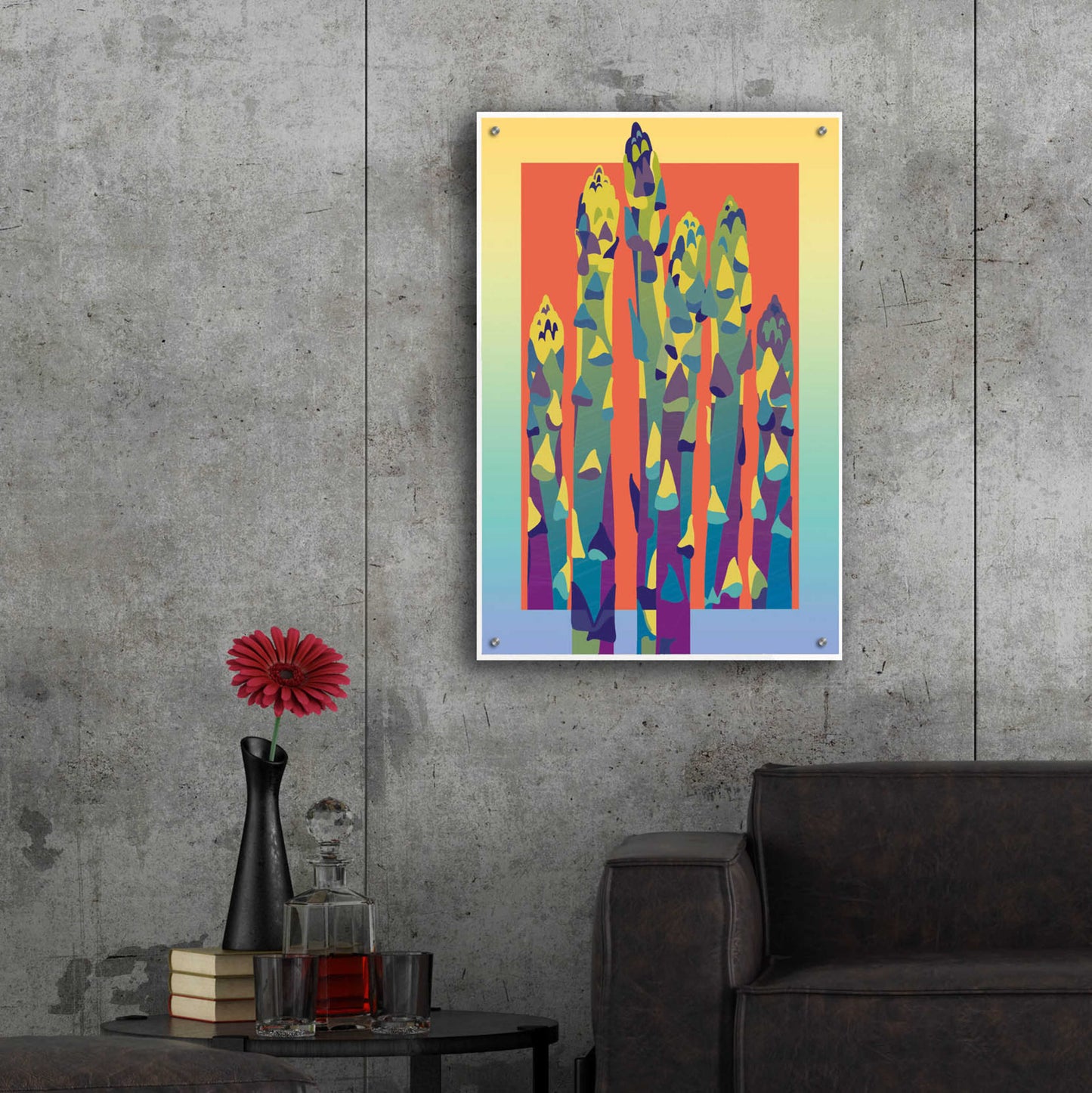 Epic Art 'Asparagus' by David Chestnutt, Acrylic Glass Wall Art,24x36