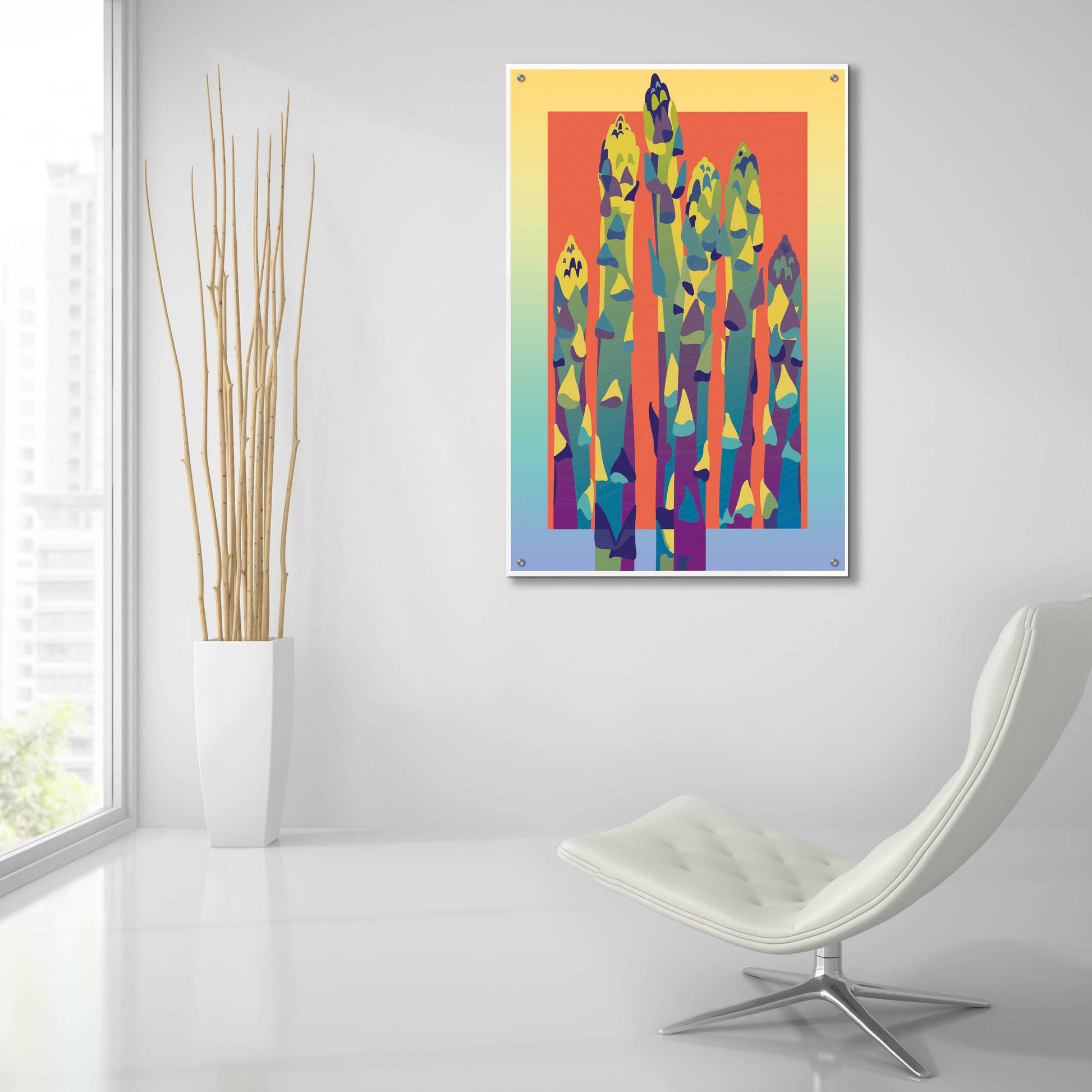 Epic Art 'Asparagus' by David Chestnutt, Acrylic Glass Wall Art,24x36