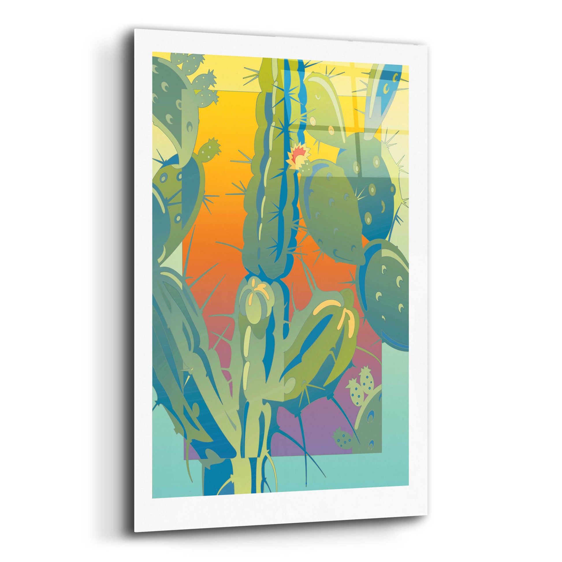 Epic Art 'Cactus' by David Chestnutt, Acrylic Glass Wall Art,12x16