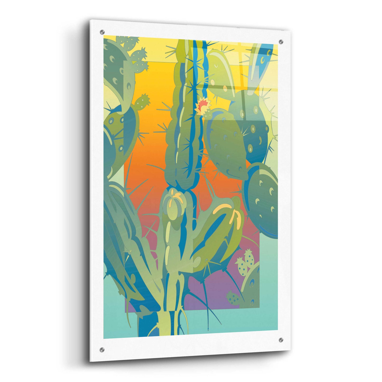 Epic Art 'Cactus' by David Chestnutt, Acrylic Glass Wall Art,24x36