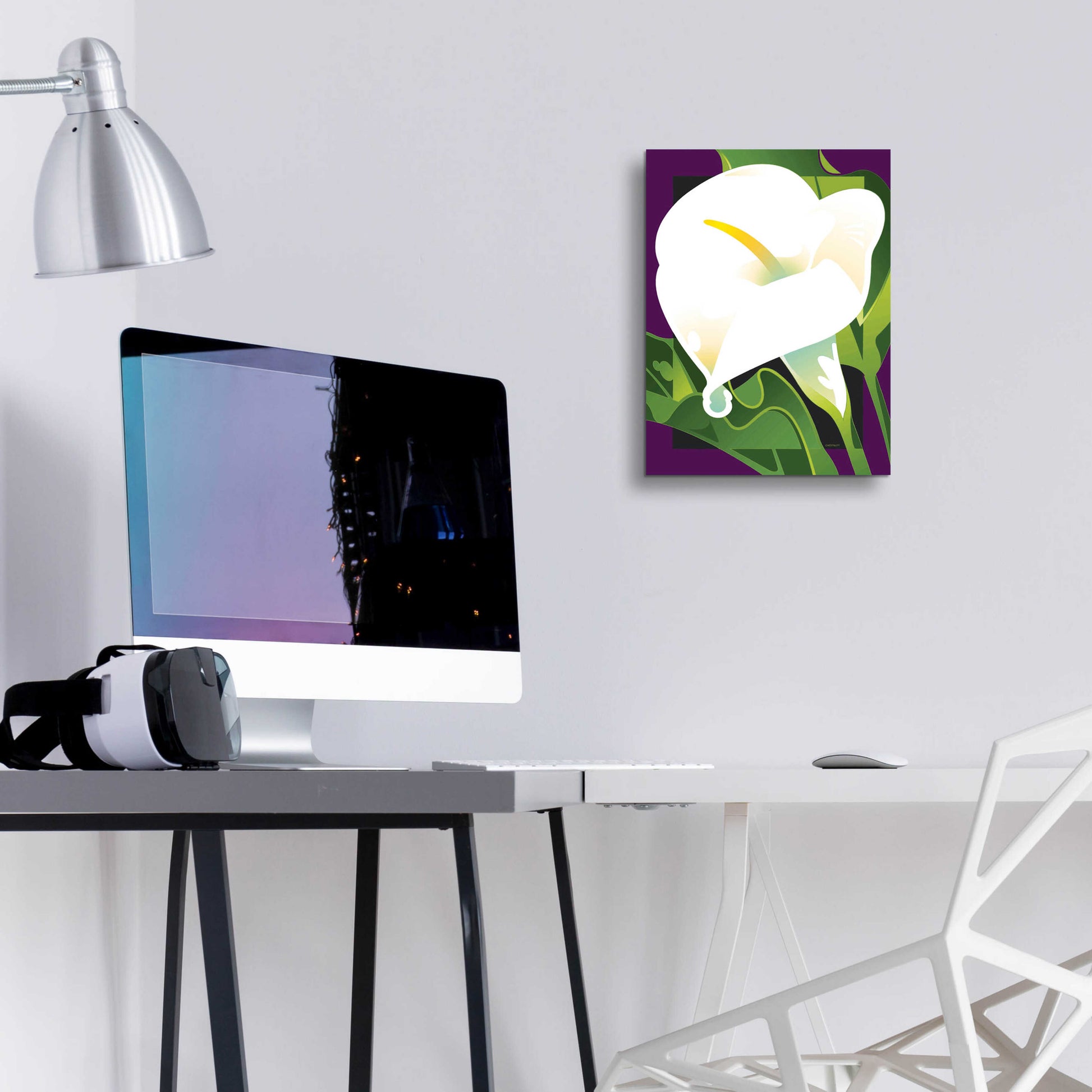 Epic Art 'Calla Lily' by David Chestnutt, Acrylic Glass Wall Art,12x16