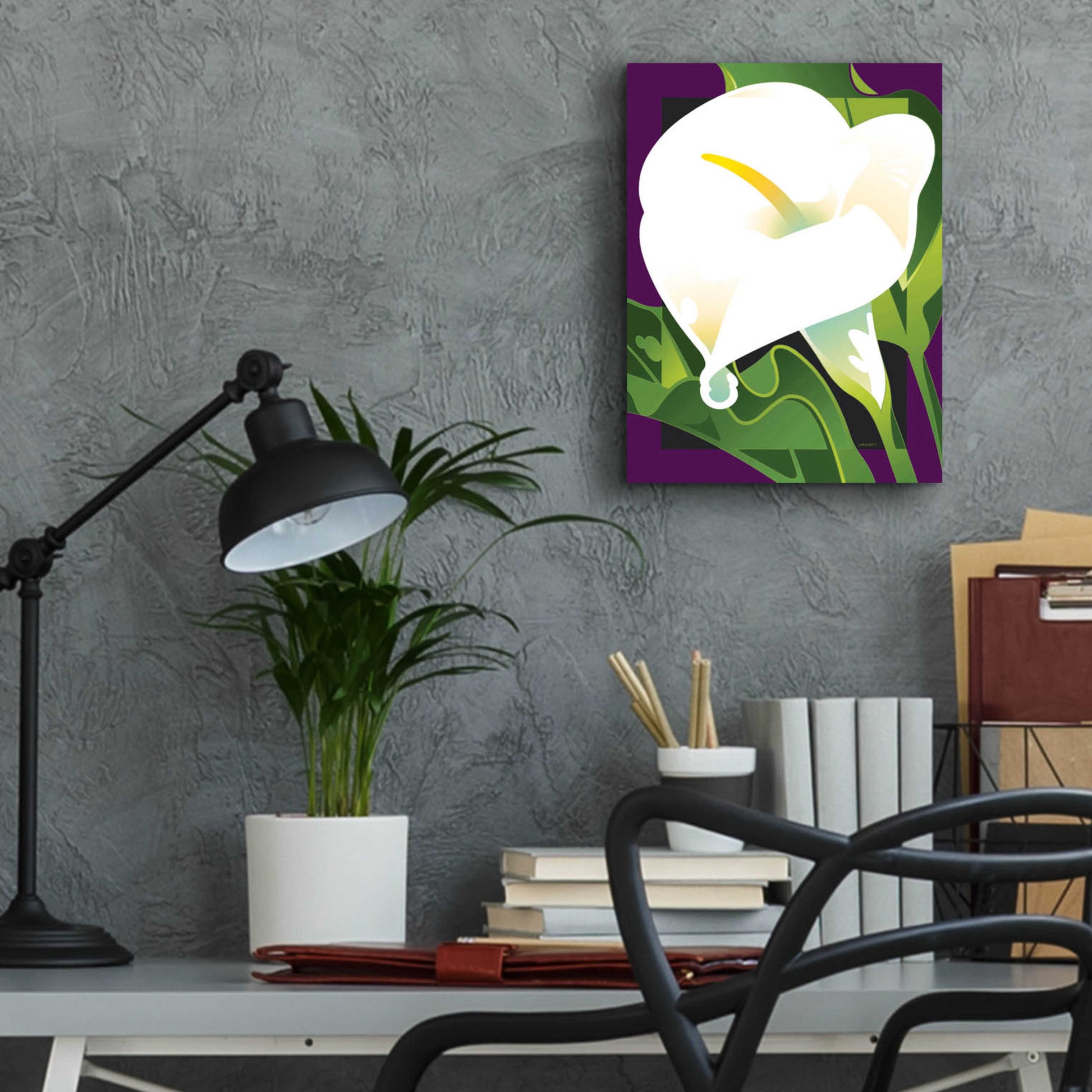 Epic Art 'Calla Lily' by David Chestnutt, Acrylic Glass Wall Art,12x16