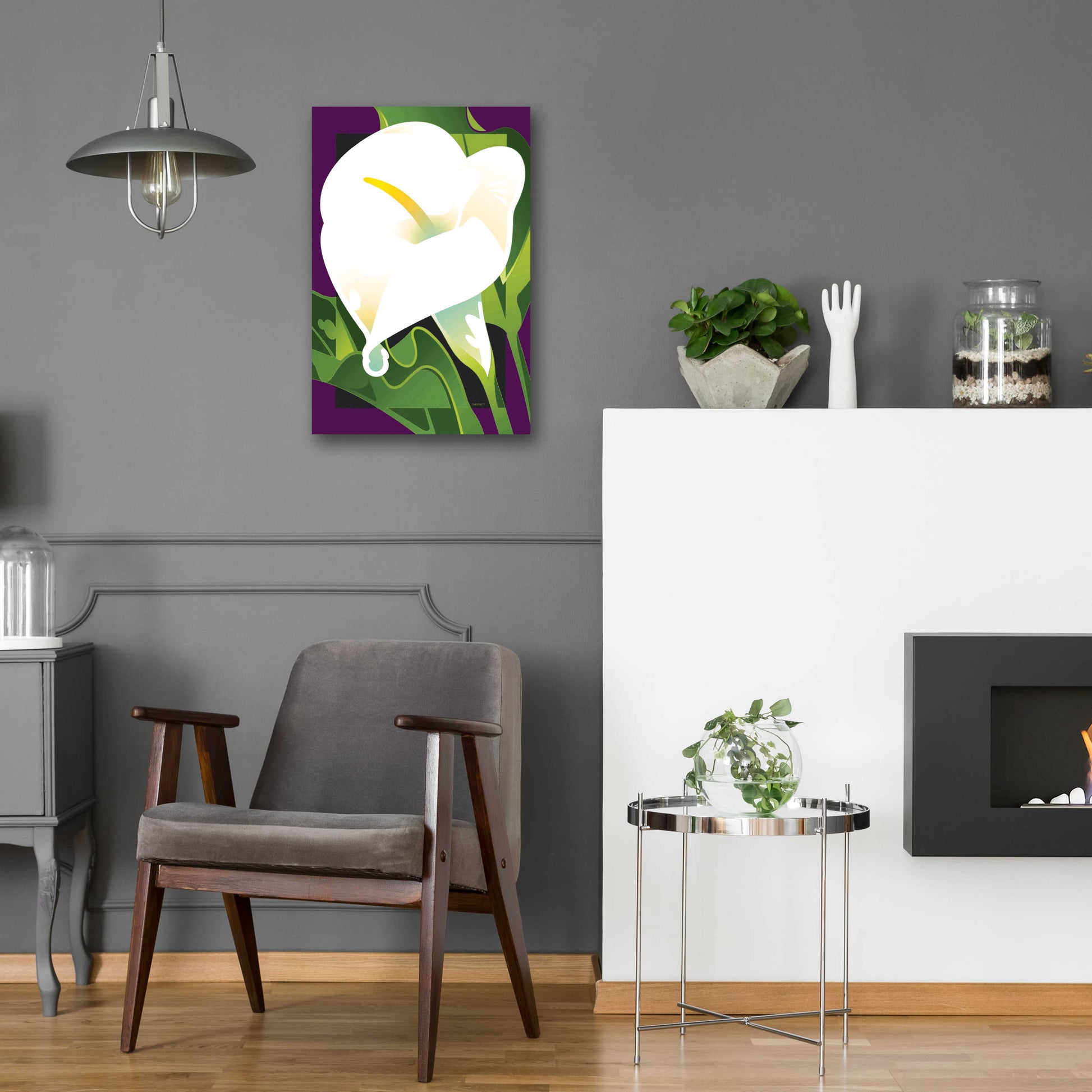 Epic Art 'Calla Lily' by David Chestnutt, Acrylic Glass Wall Art,16x24