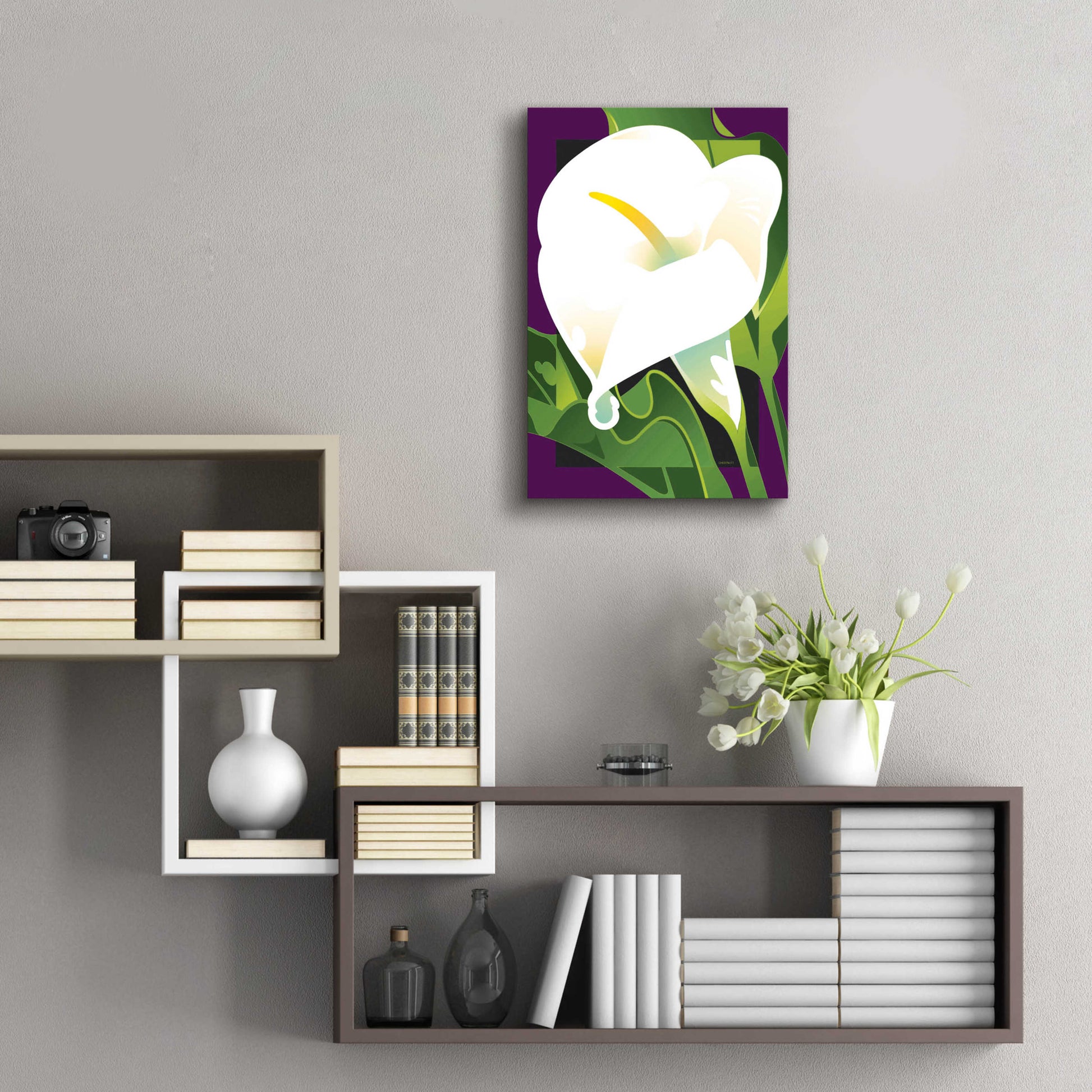 Epic Art 'Calla Lily' by David Chestnutt, Acrylic Glass Wall Art,16x24