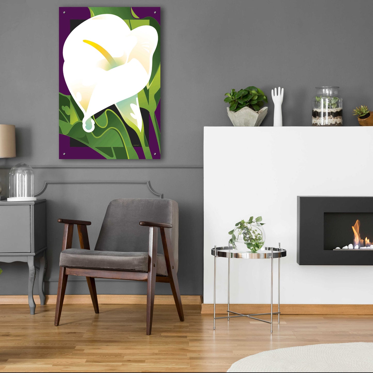 Epic Art 'Calla Lily' by David Chestnutt, Acrylic Glass Wall Art,24x36