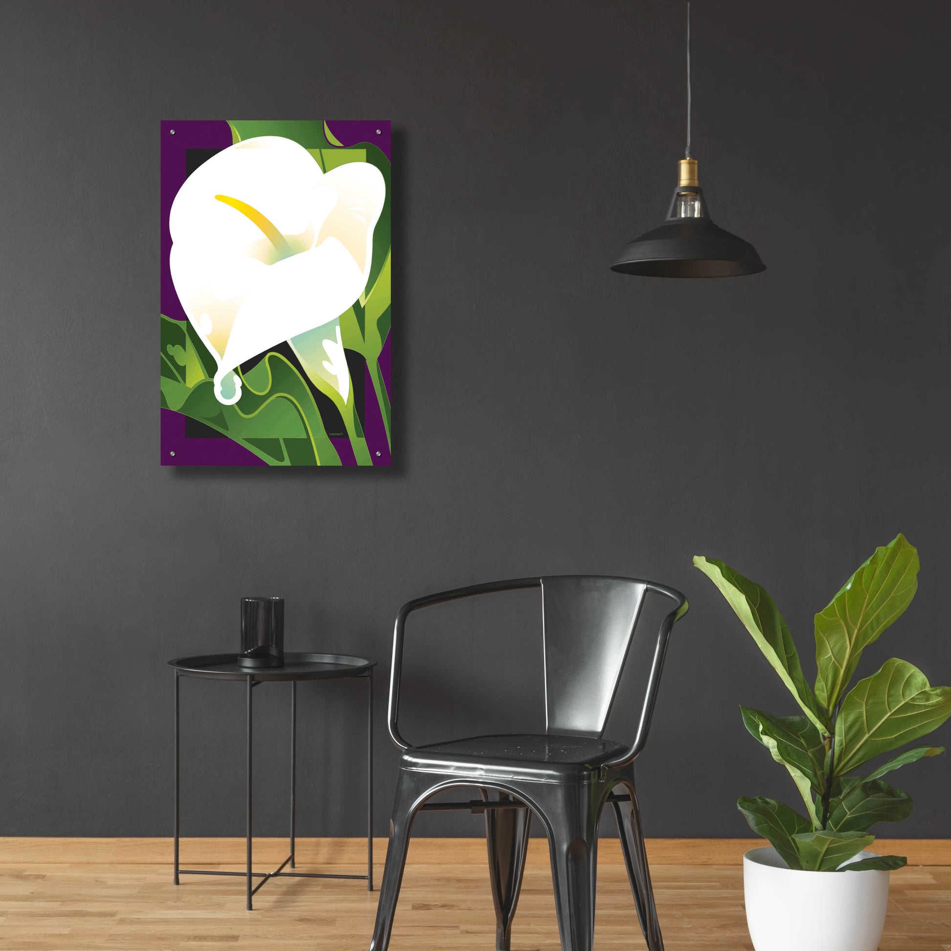 Epic Art 'Calla Lily' by David Chestnutt, Acrylic Glass Wall Art,24x36