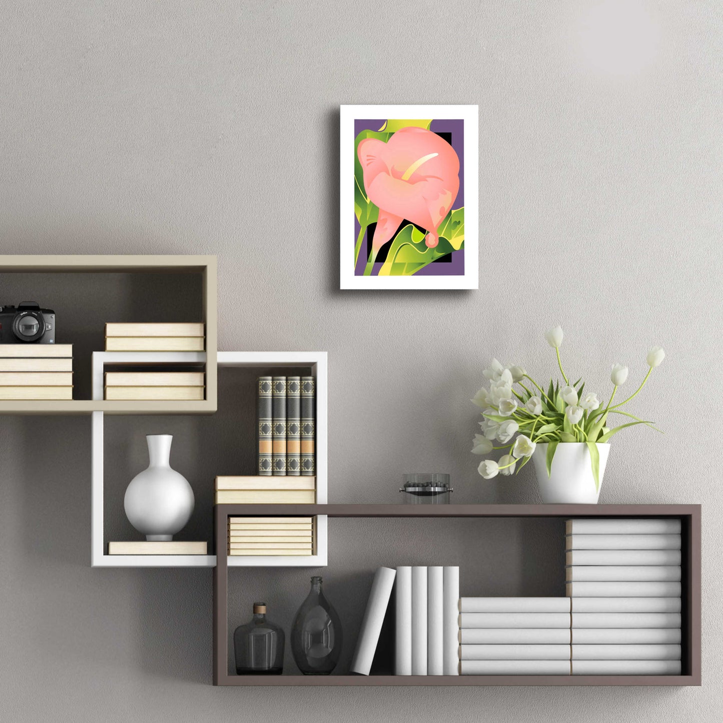 Epic Art 'Calla Pink' by David Chestnutt, Acrylic Glass Wall Art,12x16