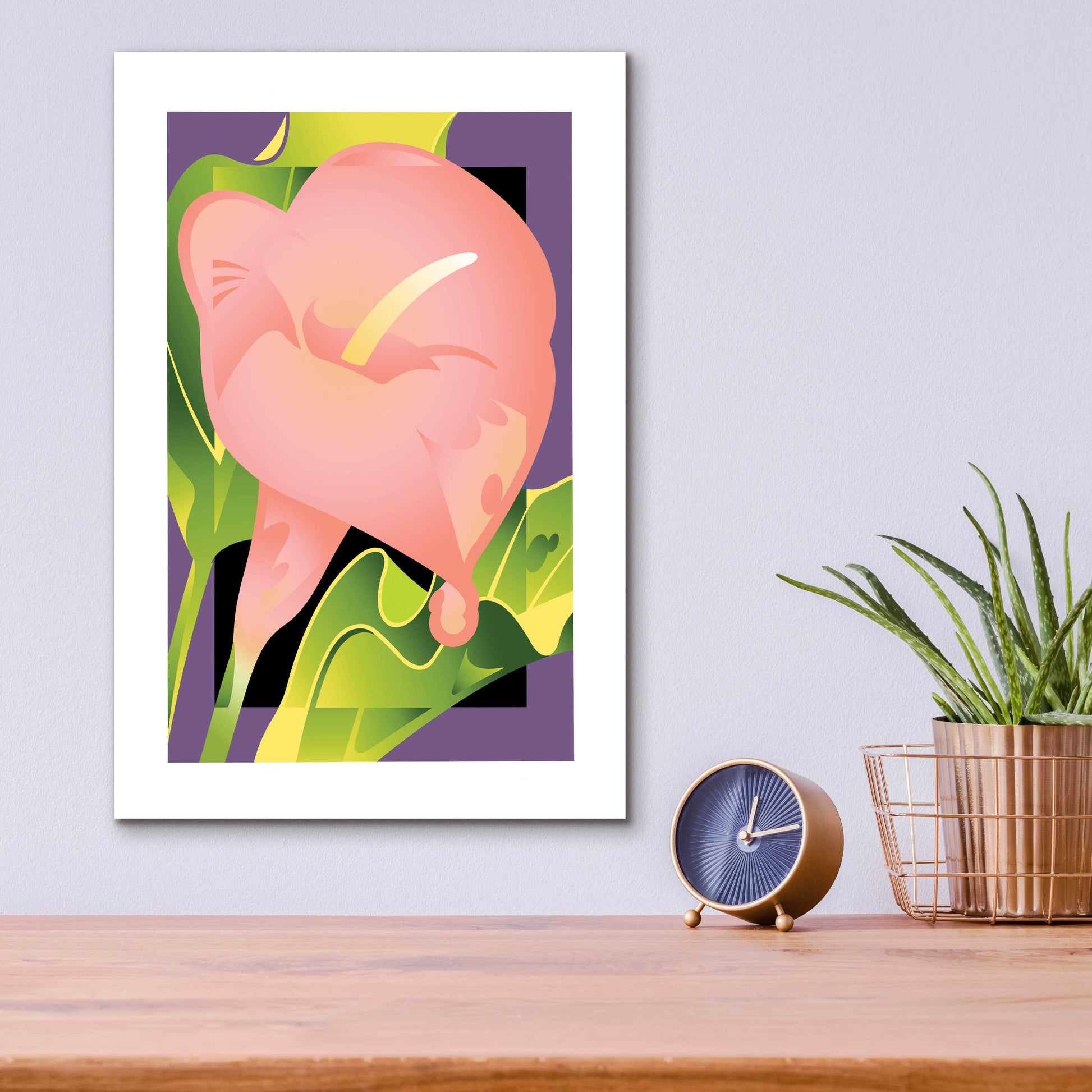 Epic Art 'Calla Pink' by David Chestnutt, Acrylic Glass Wall Art,12x16