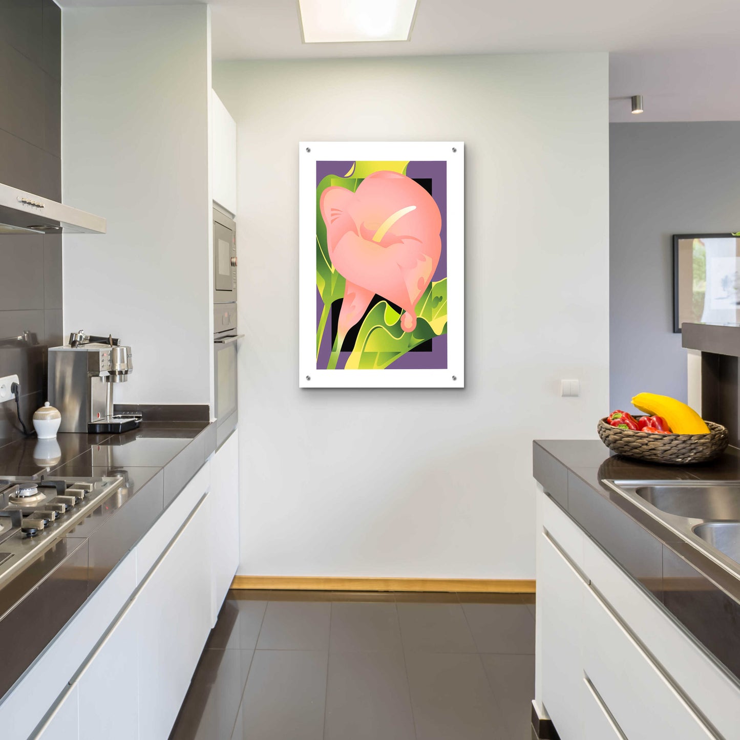 Epic Art 'Calla Pink' by David Chestnutt, Acrylic Glass Wall Art,24x36