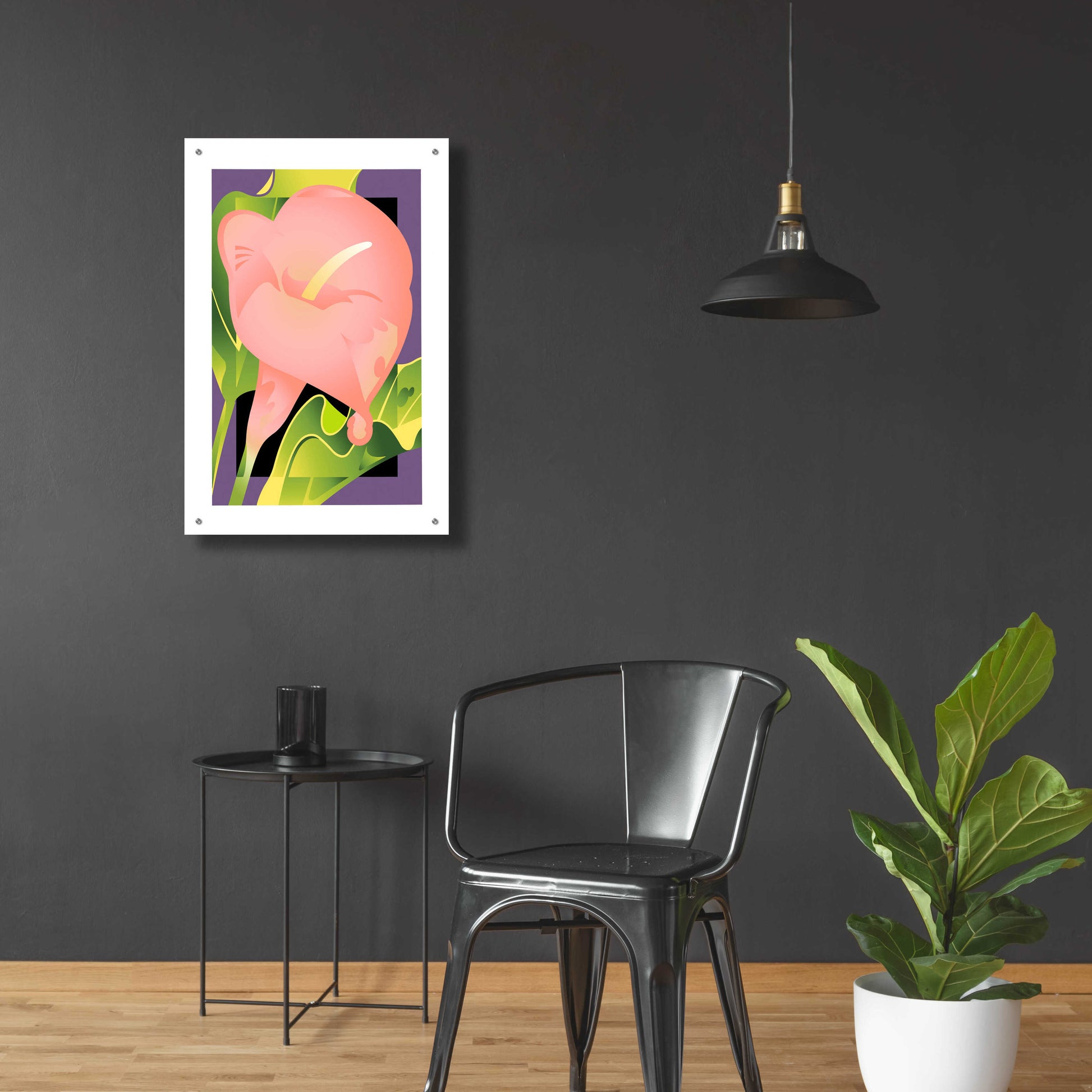 Epic Art 'Calla Pink' by David Chestnutt, Acrylic Glass Wall Art,24x36