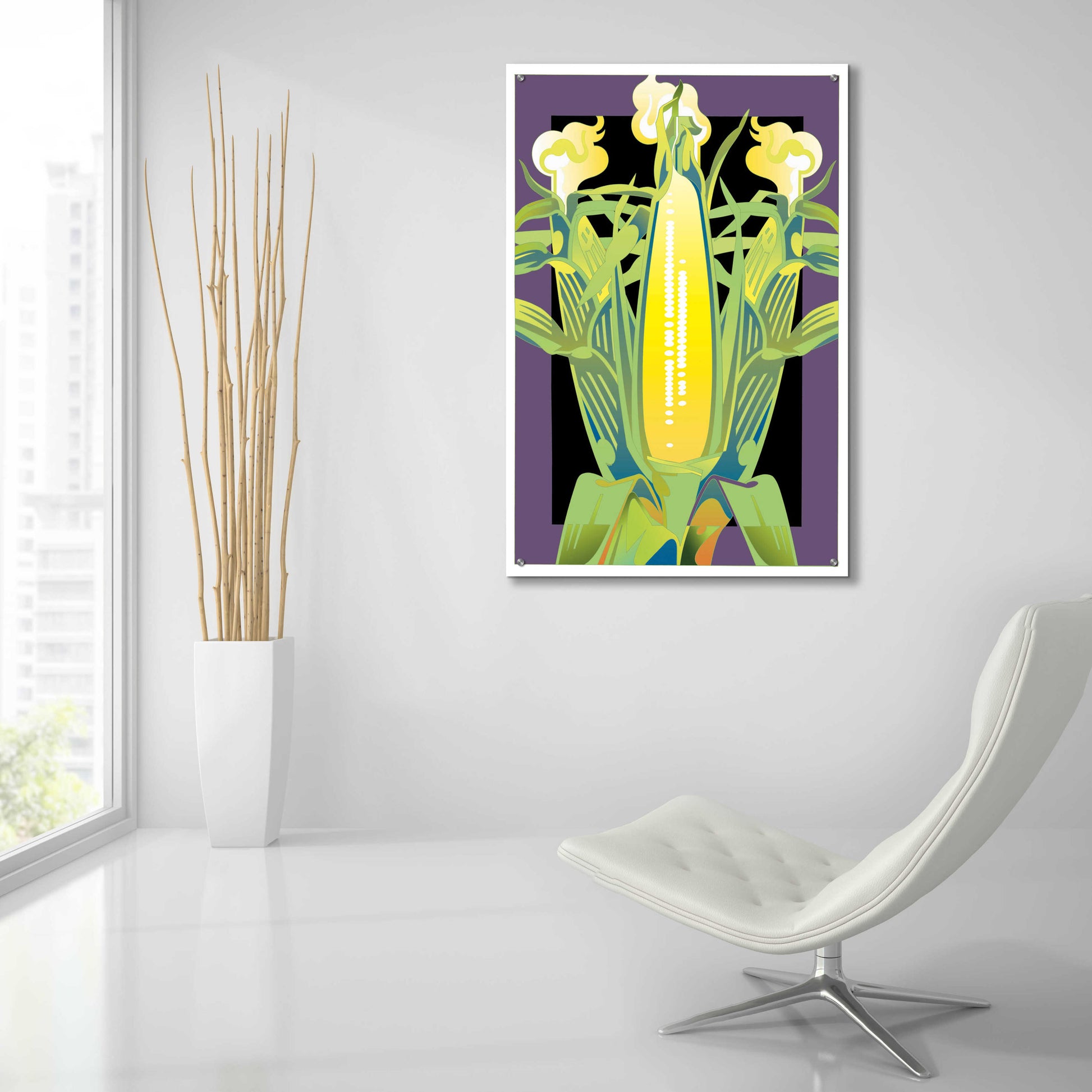 Epic Art 'Corn' by David Chestnutt, Acrylic Glass Wall Art,24x36