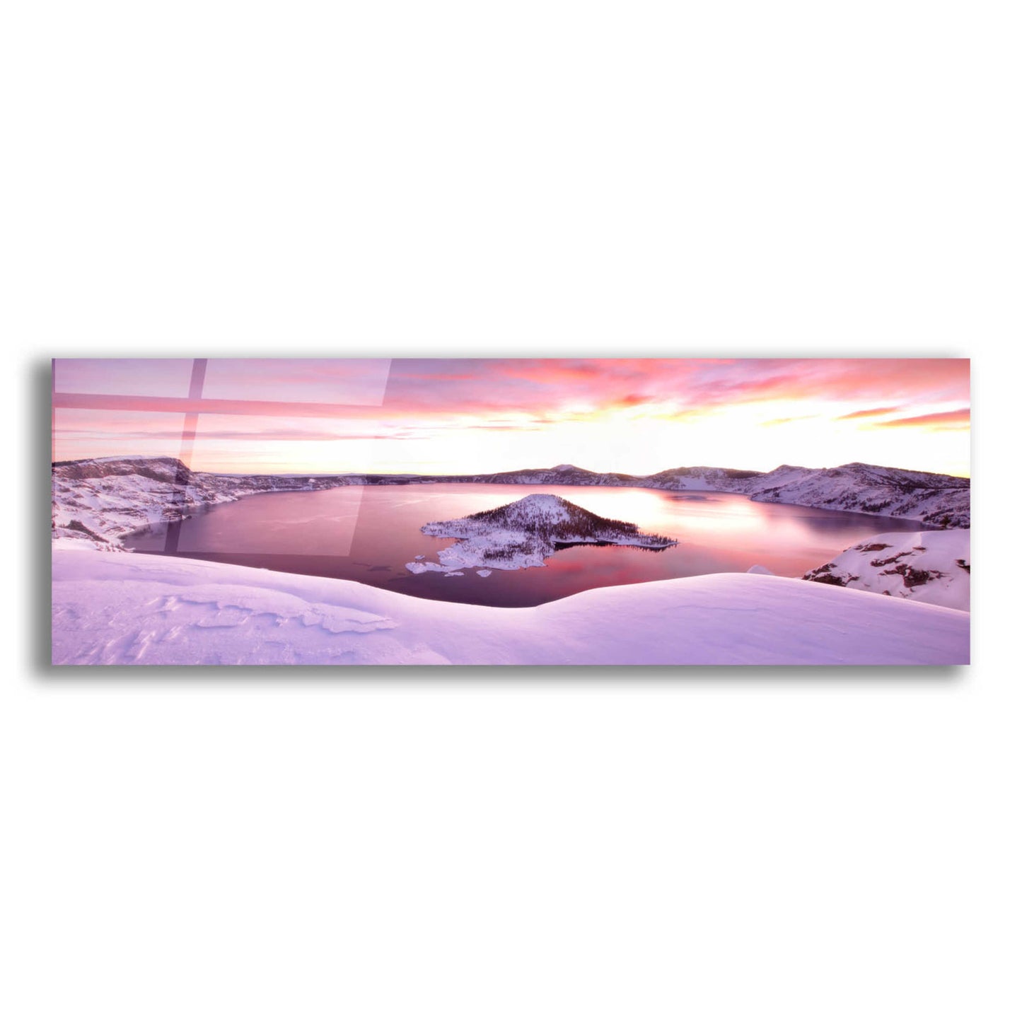 Epic Art 'Crater Lake Pano 4 2' by Thomas Haney, Acrylic Glass Wall Art