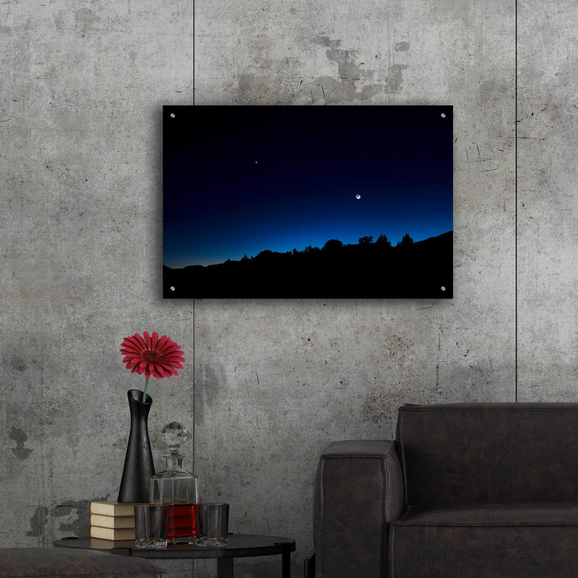 Epic Art 'Crescent Moon Zion' by Thomas Haney, Acrylic Glass Wall Art,36x24